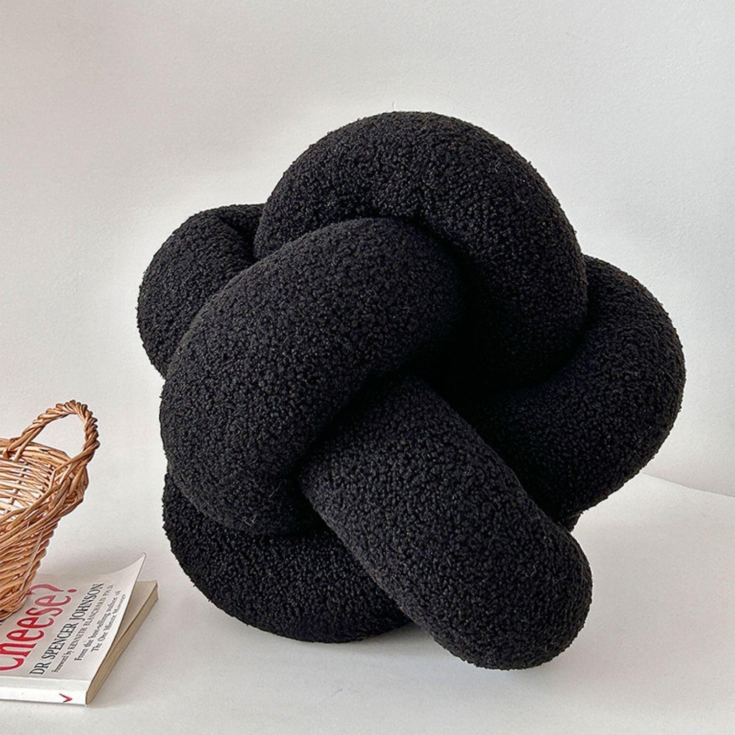 Cojín Nudo Negro Bouclé Deco-5