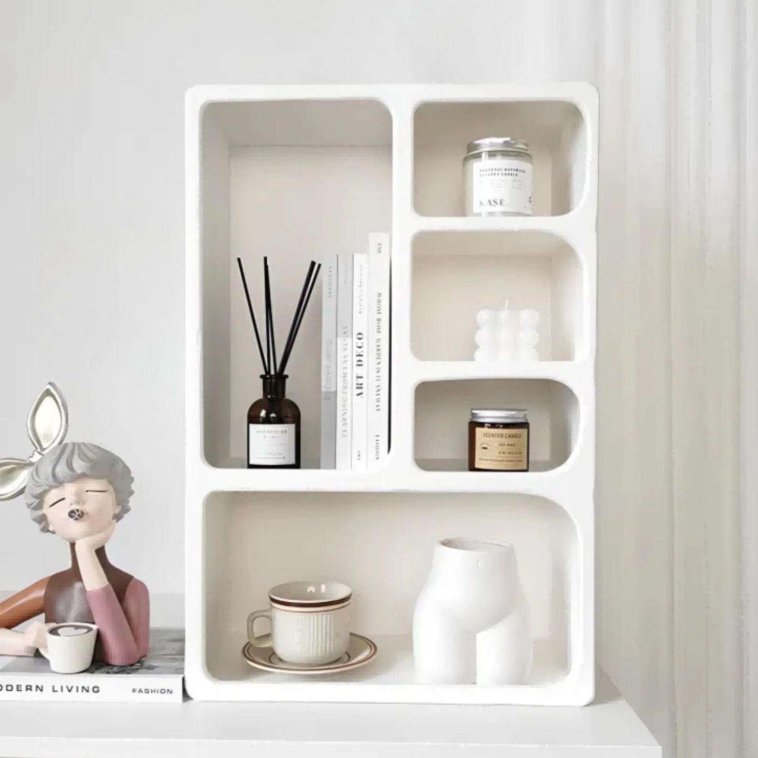 Repisa Organizador Geométrico Bogen Marfil-2