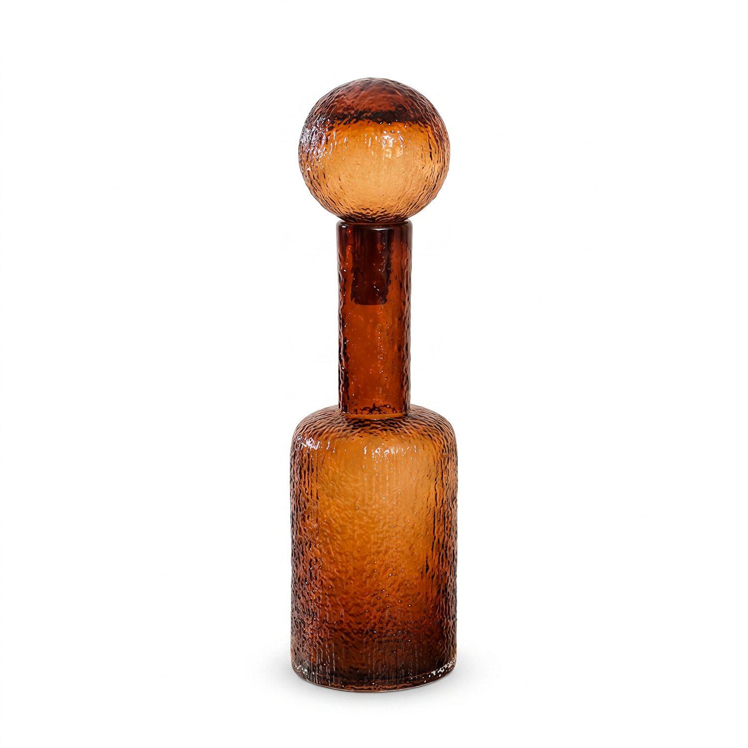 Botella Decorativa de Vidrio Ámbar 45 cm-1