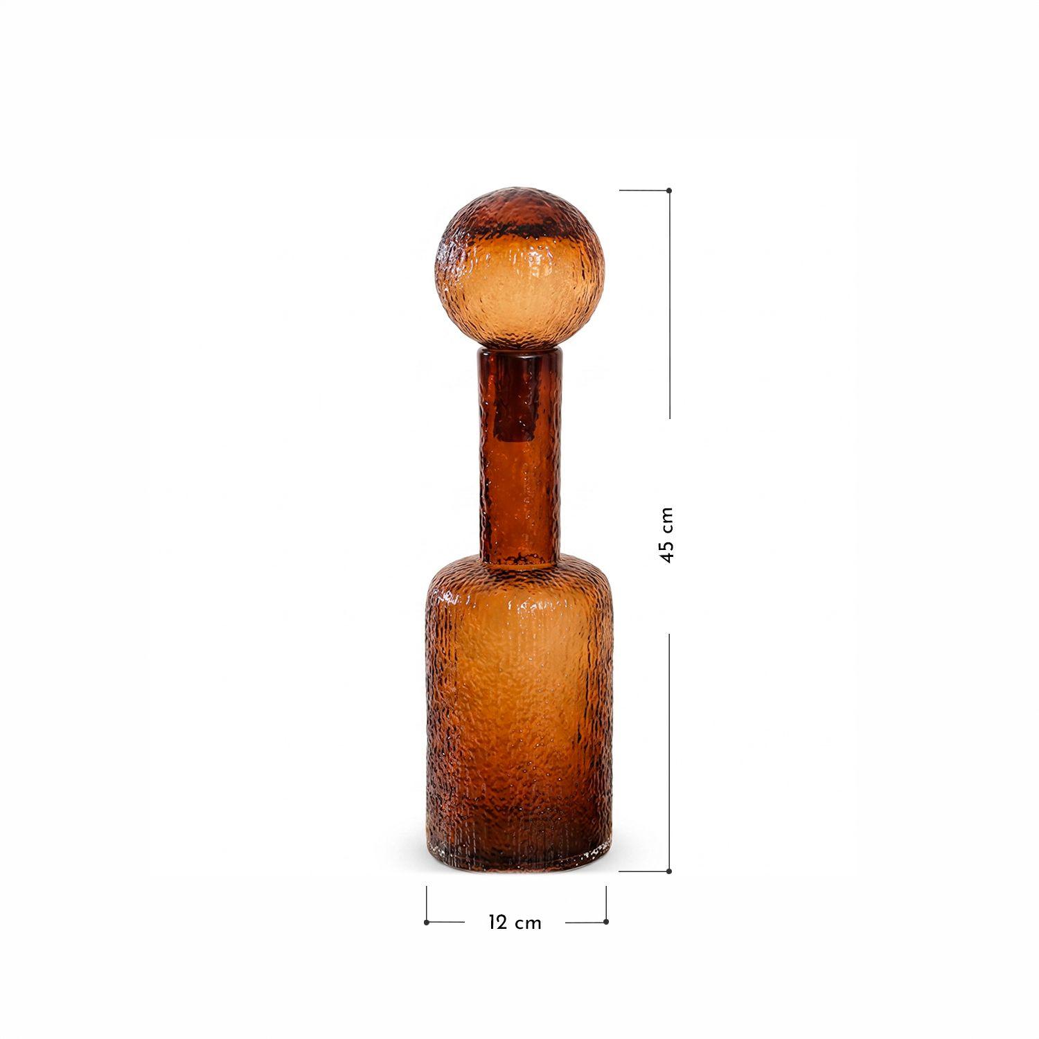 Botella Decorativa de Vidrio Ámbar 45 cm-2