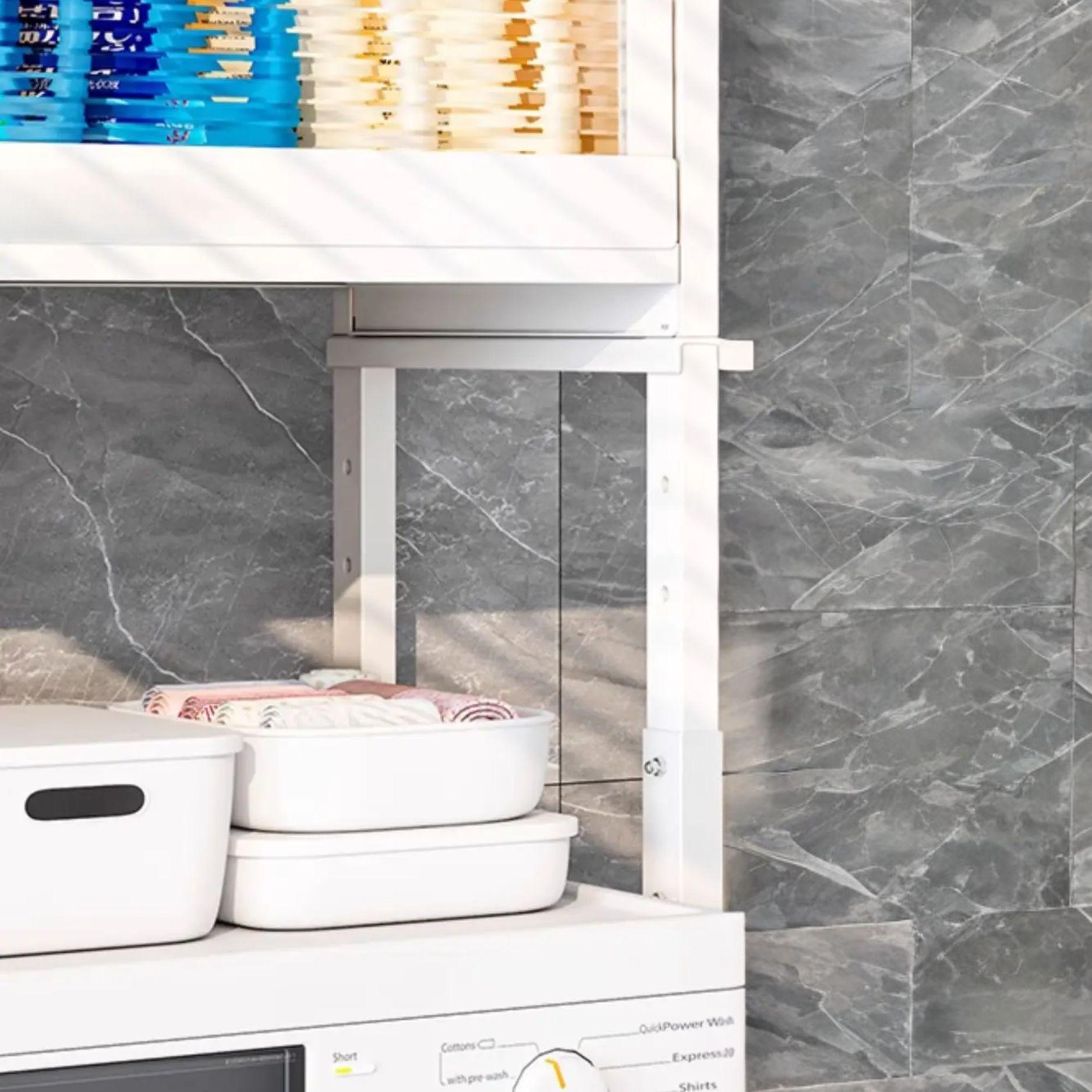 Estante de Lavandería Mueble Rack Blanco-3