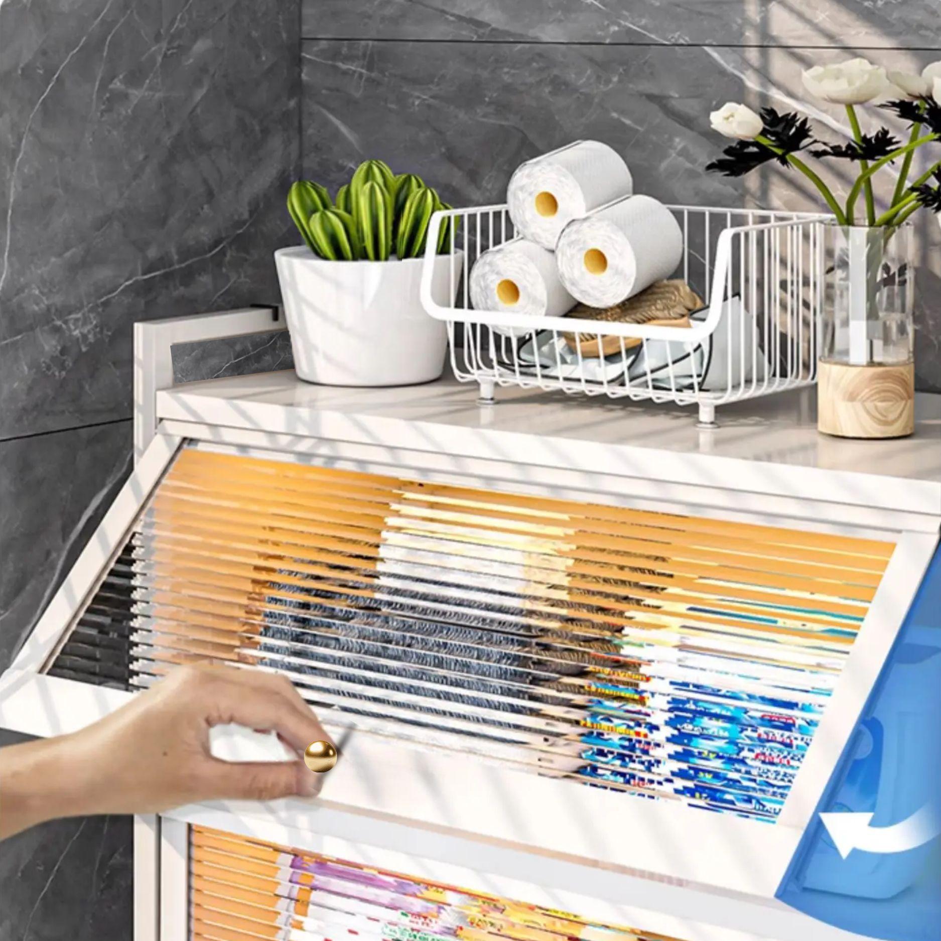 Estante de Lavandería Mueble Rack Blanco-4