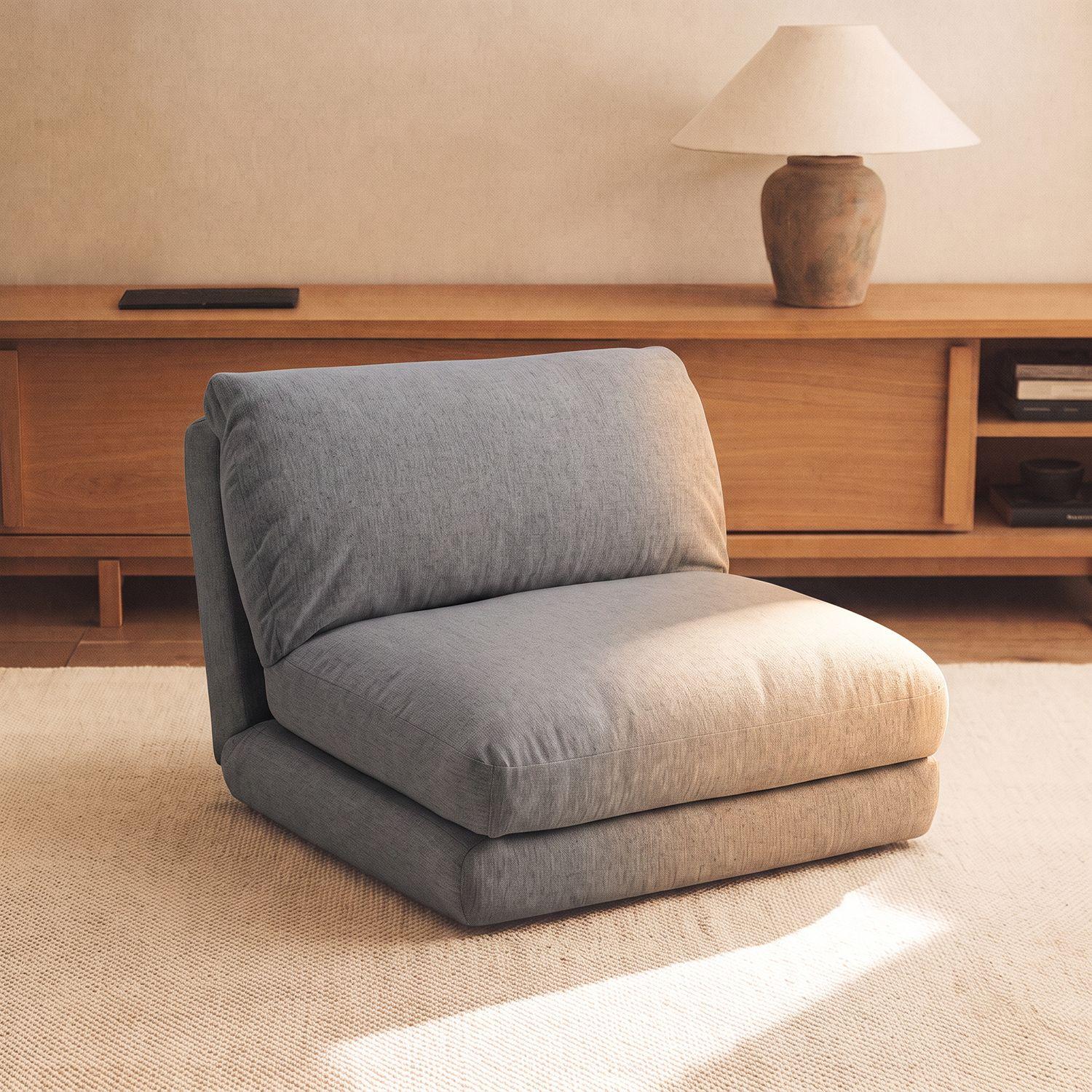 Sofá Cama Plegable Gris-0
