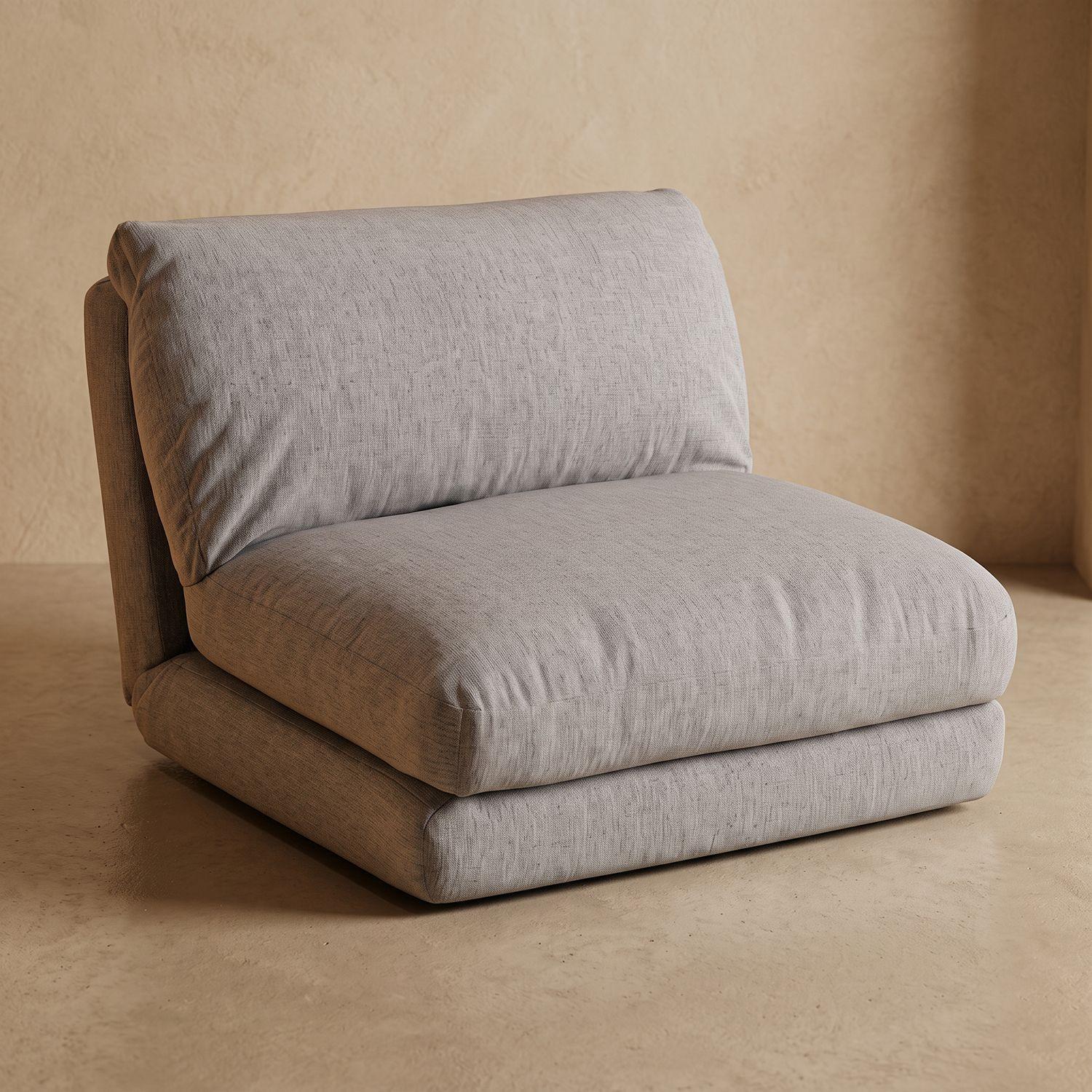 Sofá Cama Plegable Gris-4