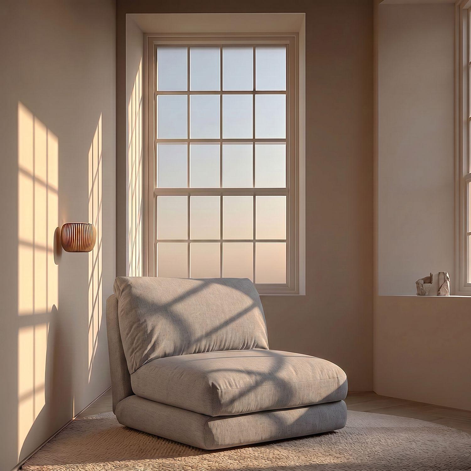 Sofá Cama Plegable Gris-6
