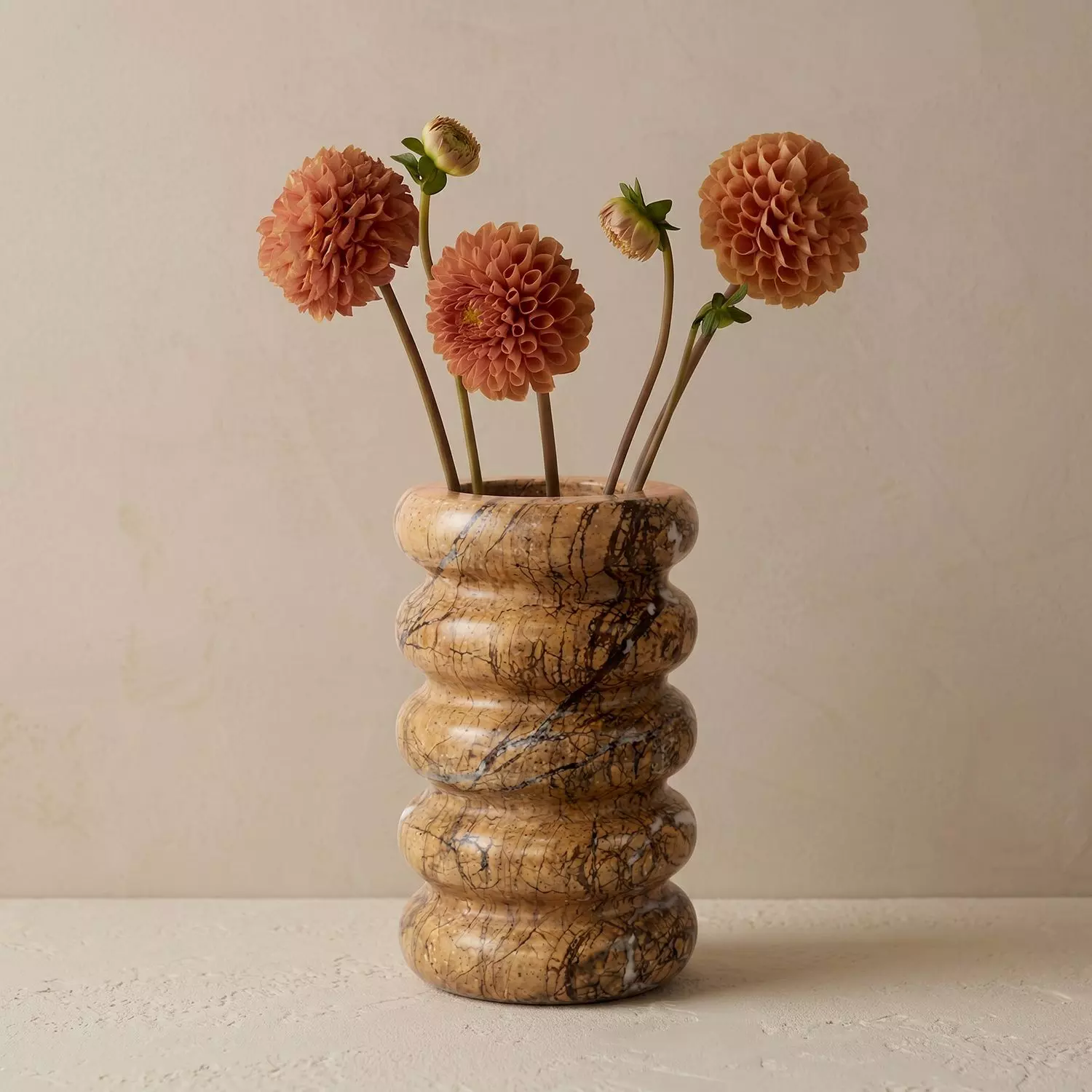 Florero de mármol Emperador pequeño-6