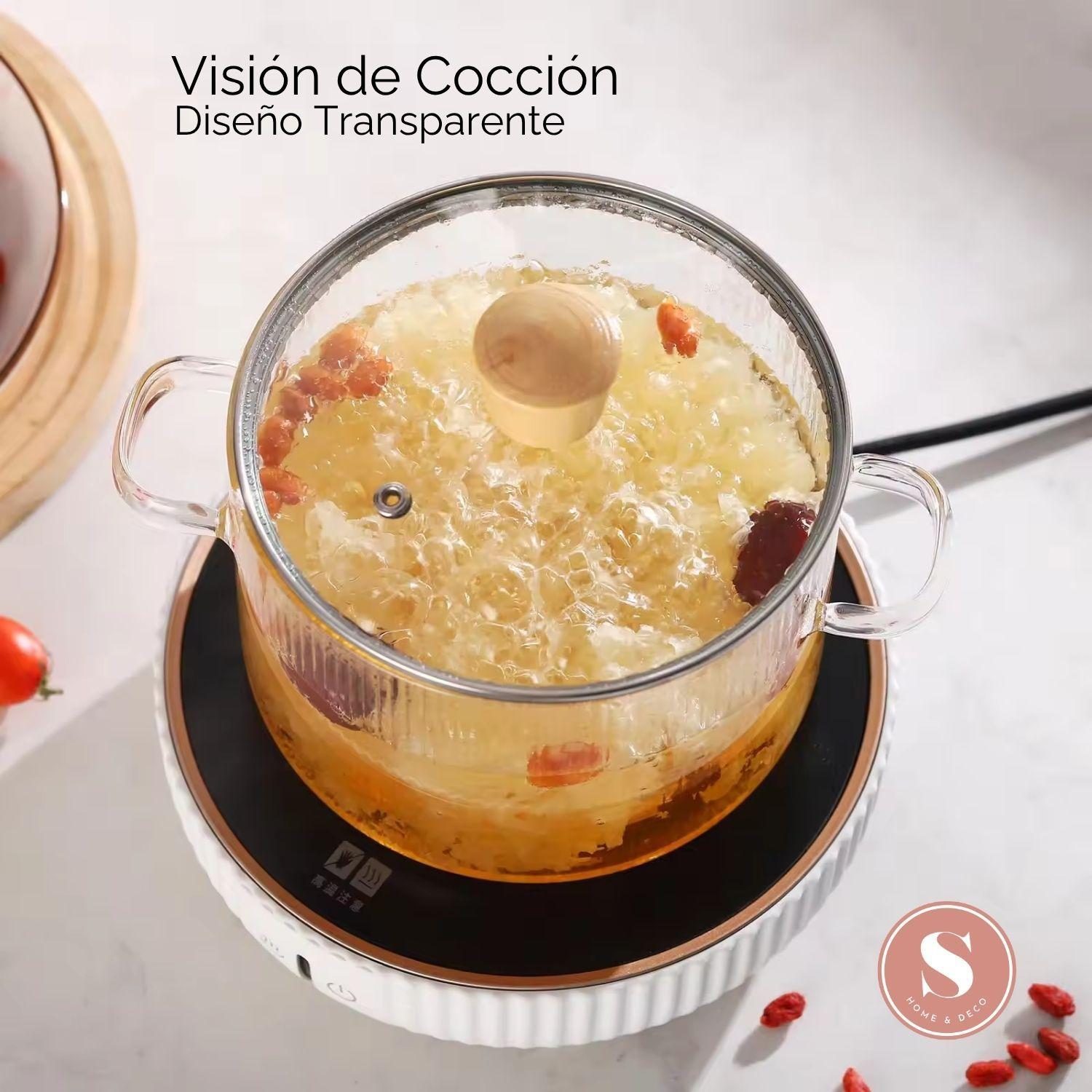 Olla De Vidrio Con Tapa Cocina Para Sopas Compacta 1,6 L-5