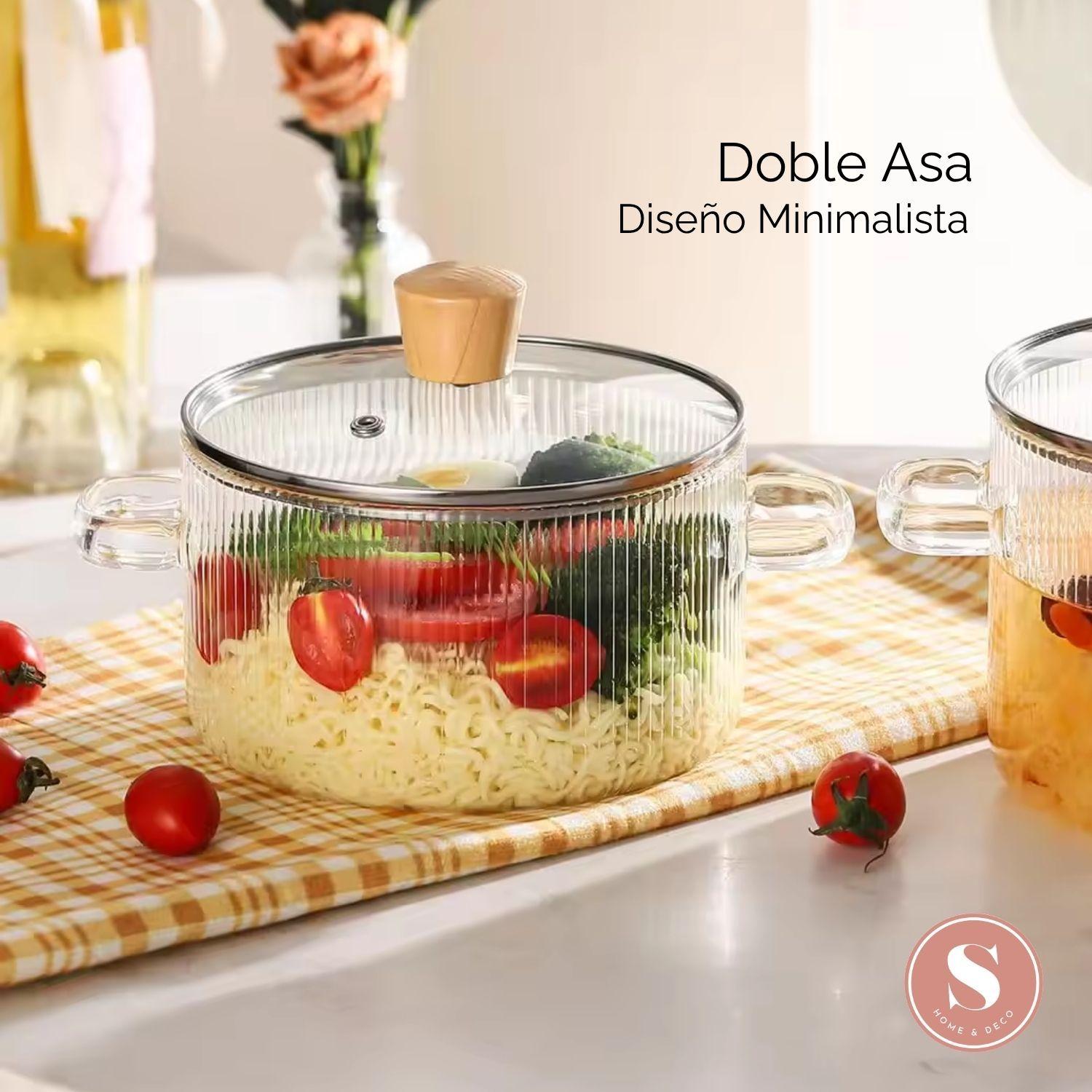 Olla De Vidrio Con Tapa Cocina Para Sopas Compacta 1,6 L-6