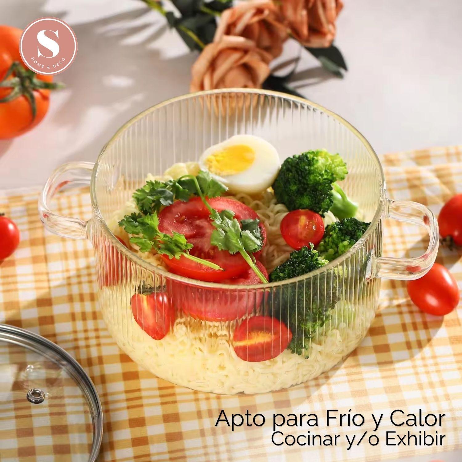 Olla De Vidrio Con Tapa Cocina Para Sopas Compacta 1,6 L-7
