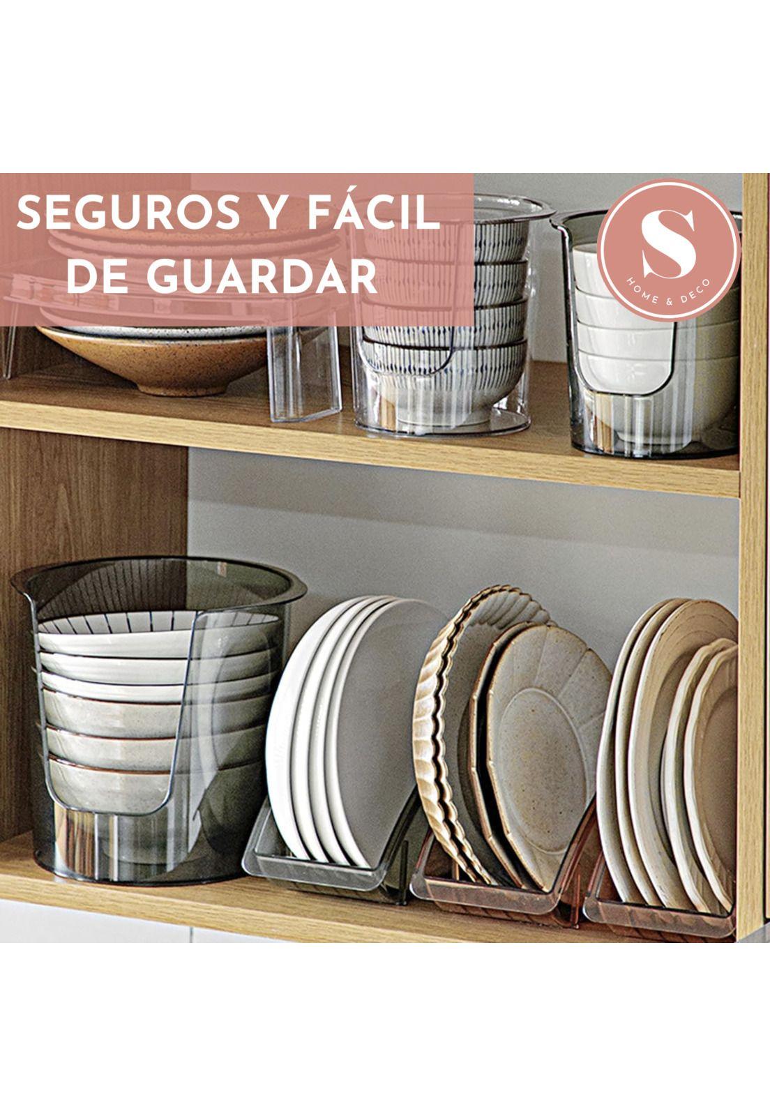 Organizador De Platos Soporte Estante Cocina  -5