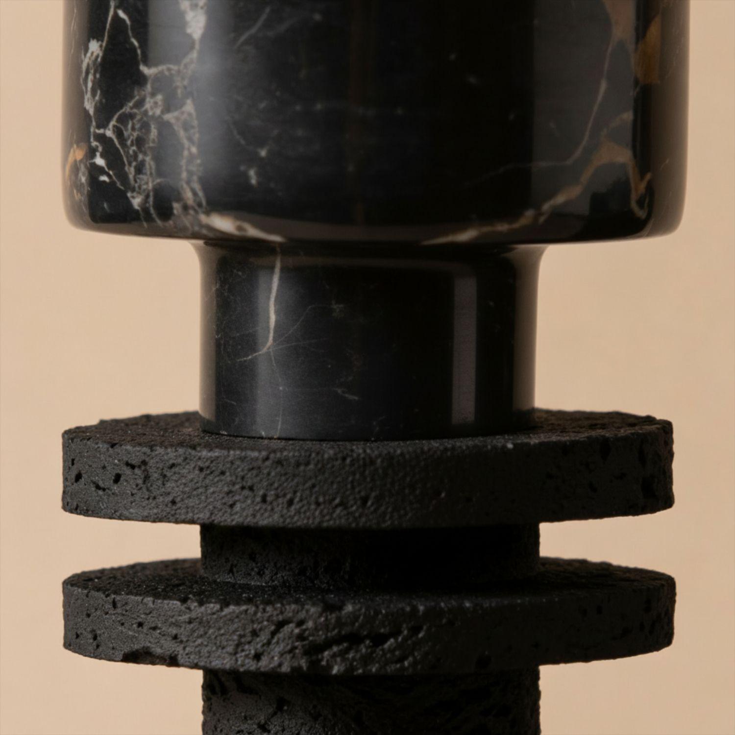 Candelabro decorativo de travertino torre Onyx pequeño-4