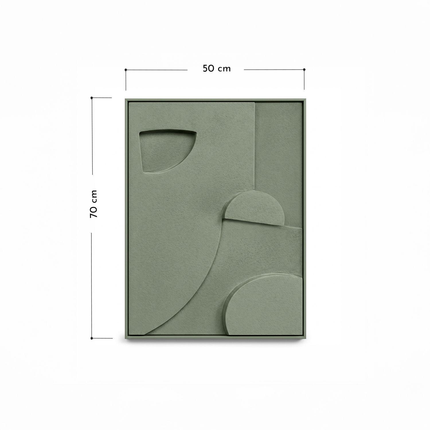 Cuadro Abstracto 3D Green Moss-2