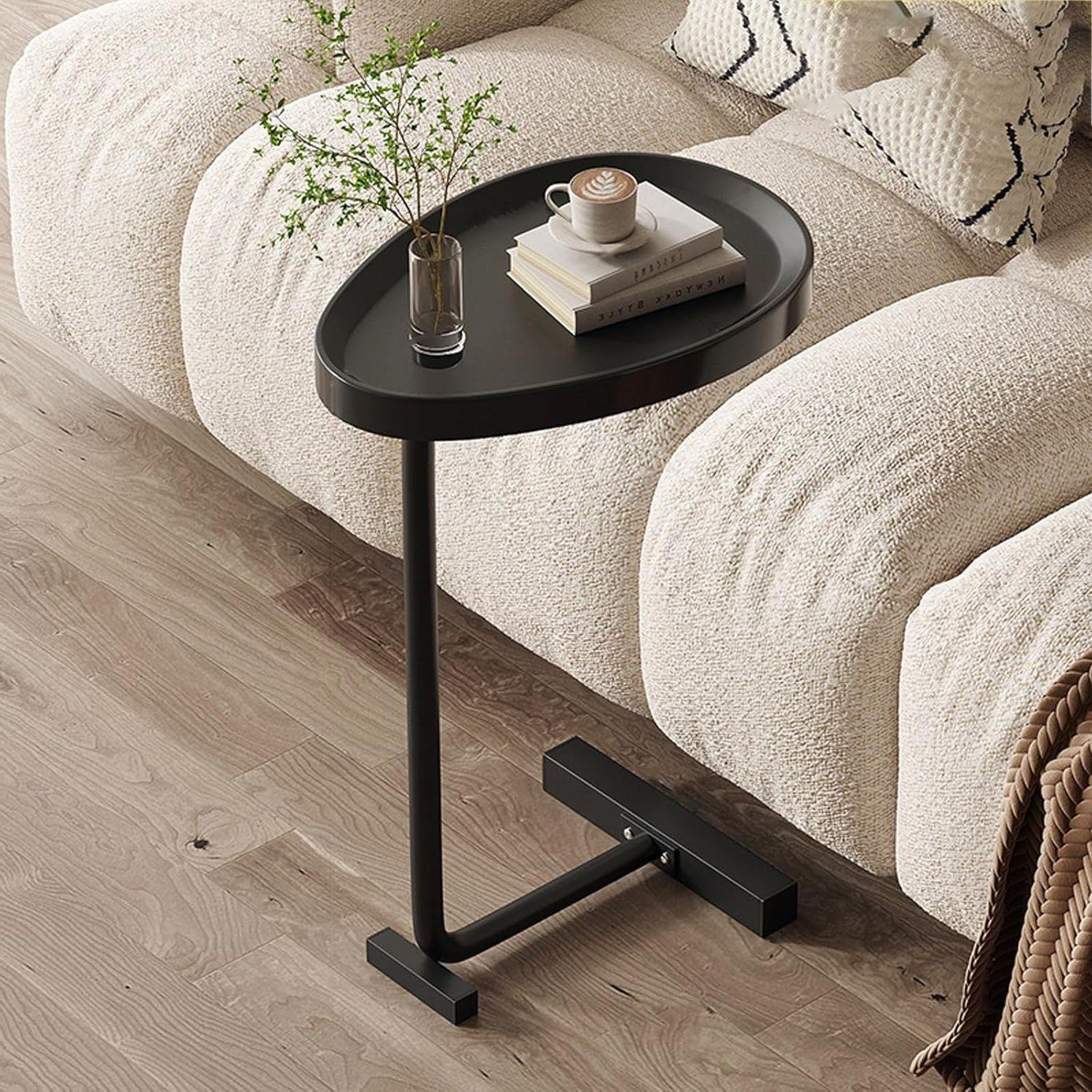 Mesa Auxiliar Lateral De Pedestal Negro-2