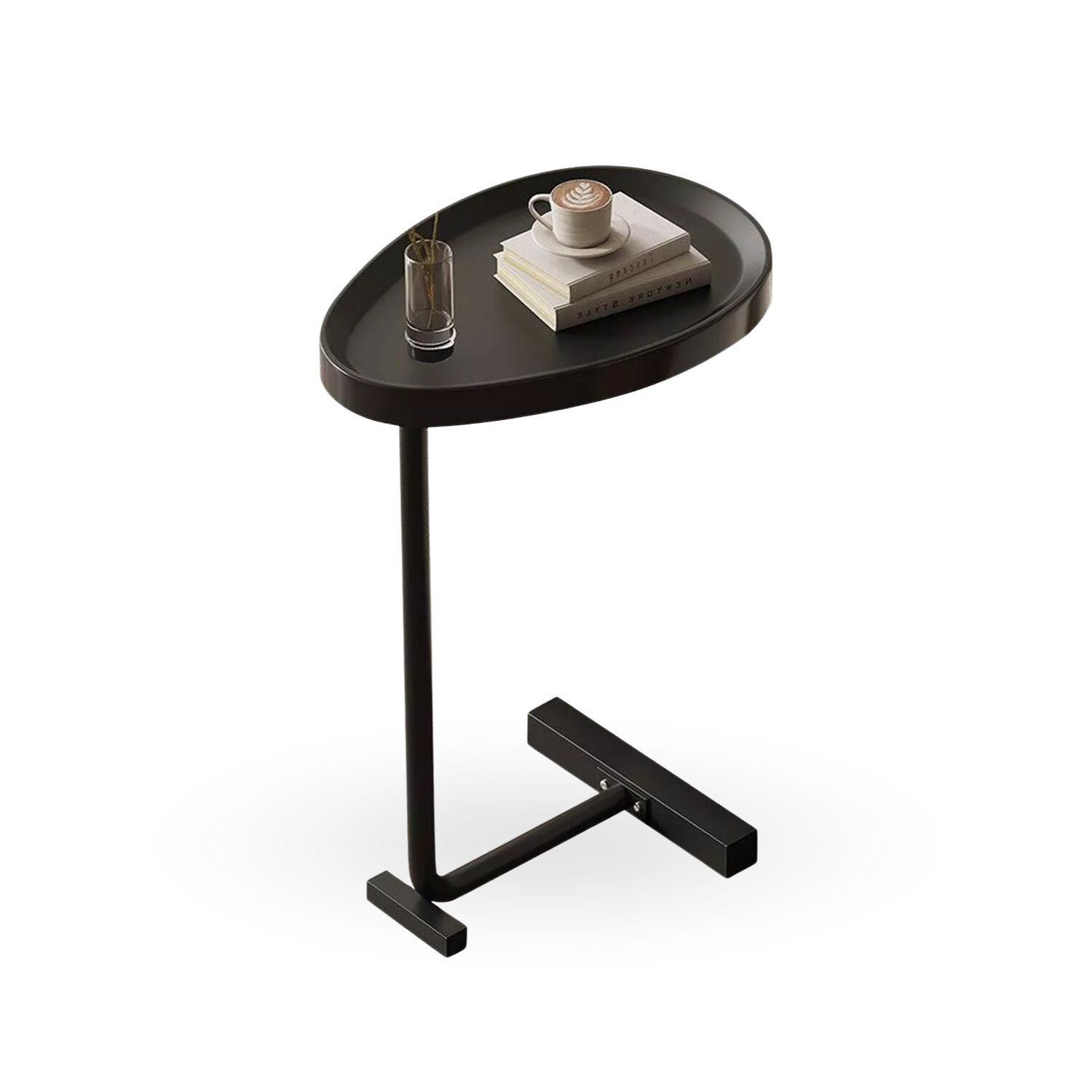 Mesa Auxiliar Lateral De Pedestal Negro-7