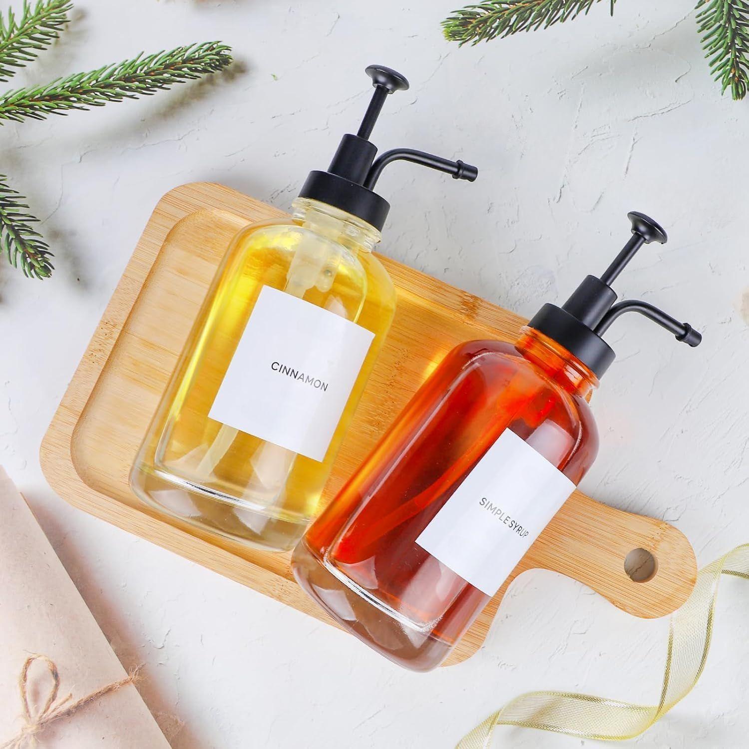 Dispensadores de Vidrio 500ml Botella Luxe Set 2un Negro-2