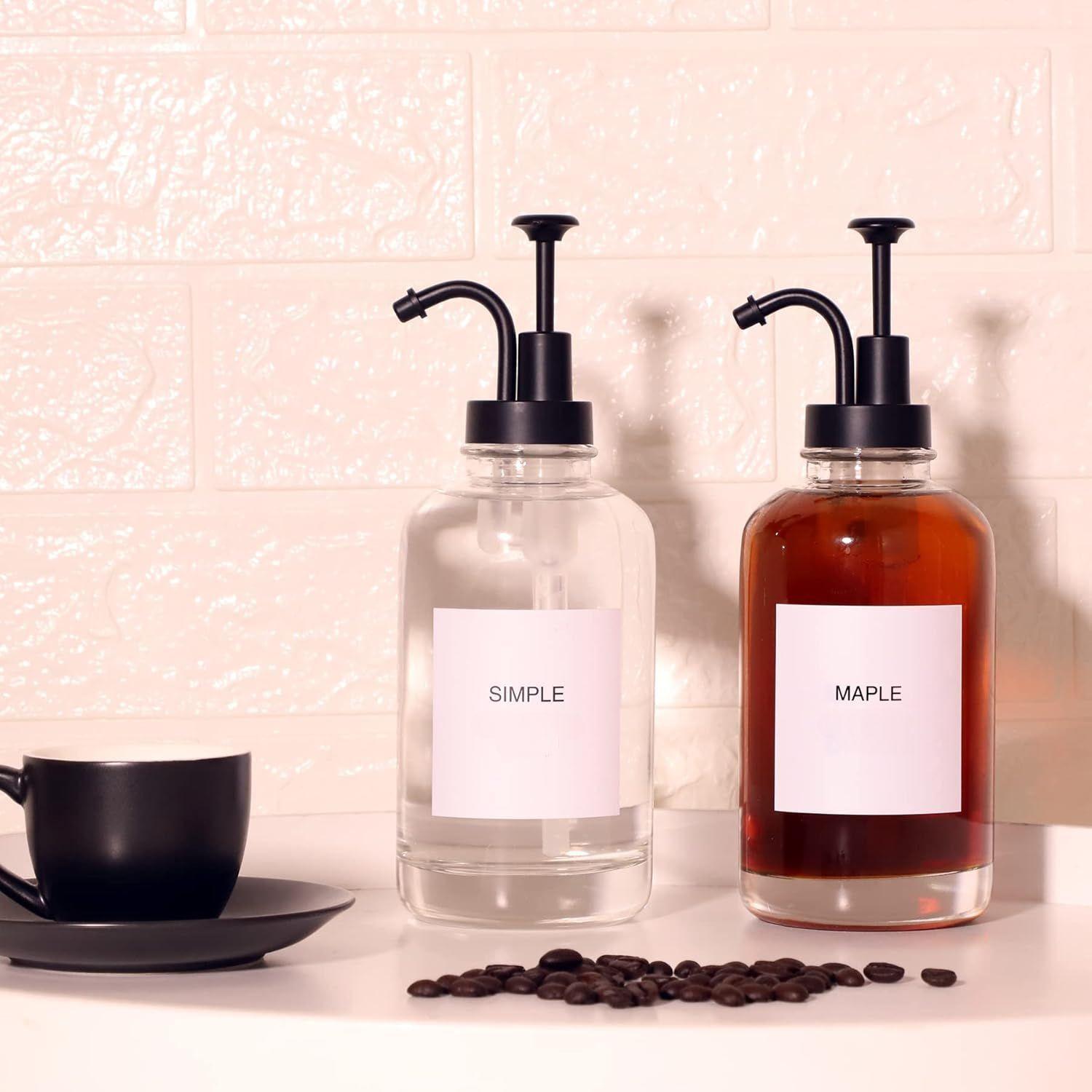 Dispensadores de Vidrio 500ml Botella Luxe Set 2un Negro-4