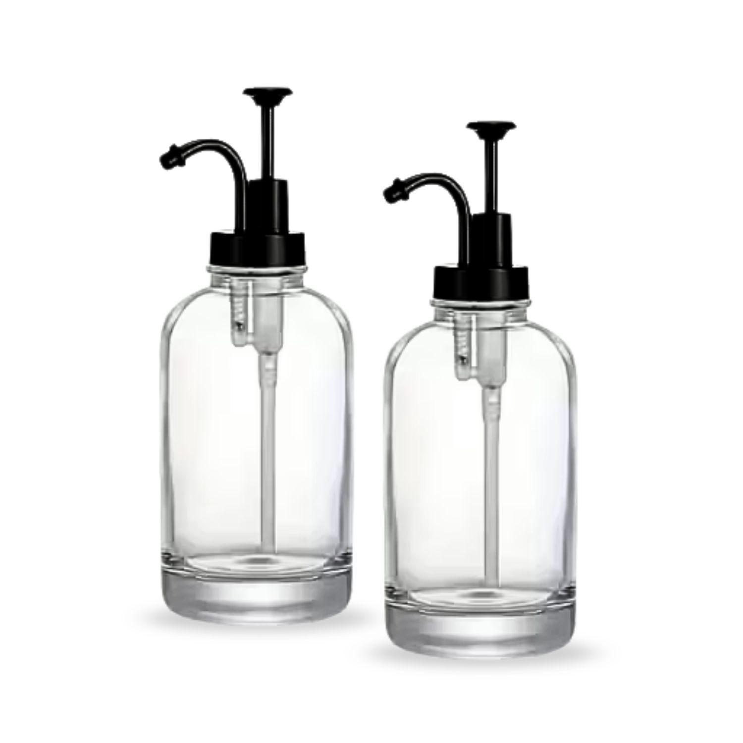 Dispensadores de Vidrio 500ml Botella Luxe Set 2un Negro-7