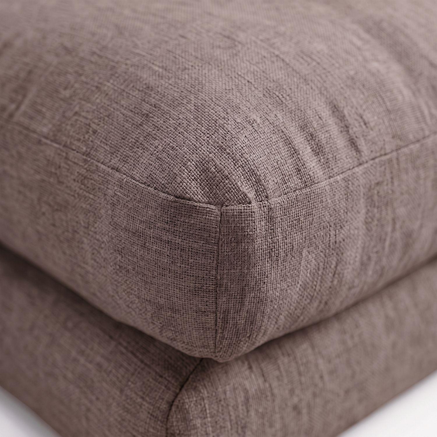 Sofá Cama Plegable Individual Lino Color Coffee Café 1 Cuerpo-9