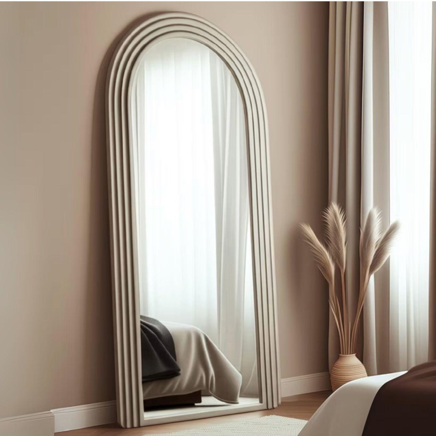 Espejo Arco Escalonado Beige Cuerpo Entero 200x100cm-5