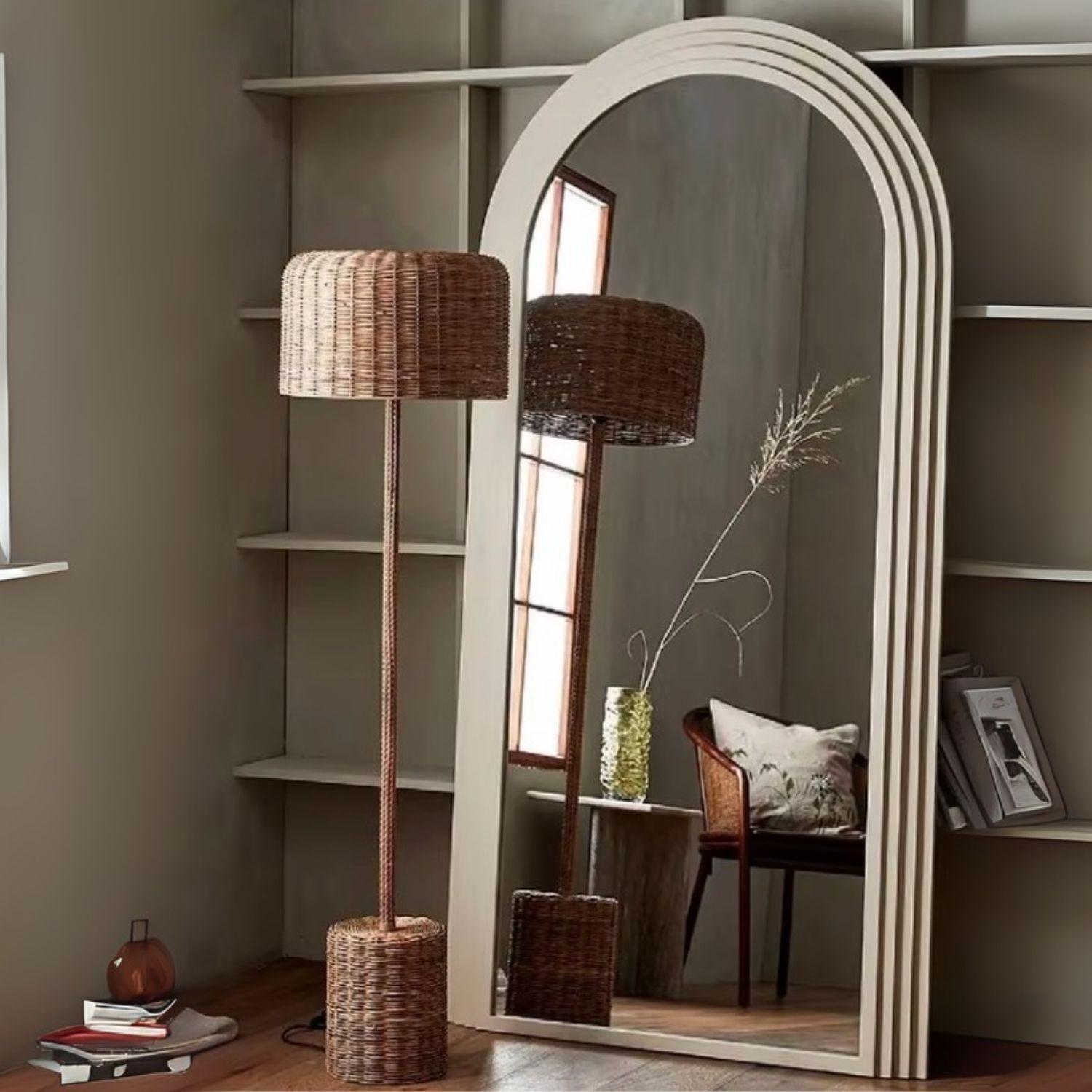 Espejo Arco Escalonado Beige Cuerpo Entero 200x100cm-6