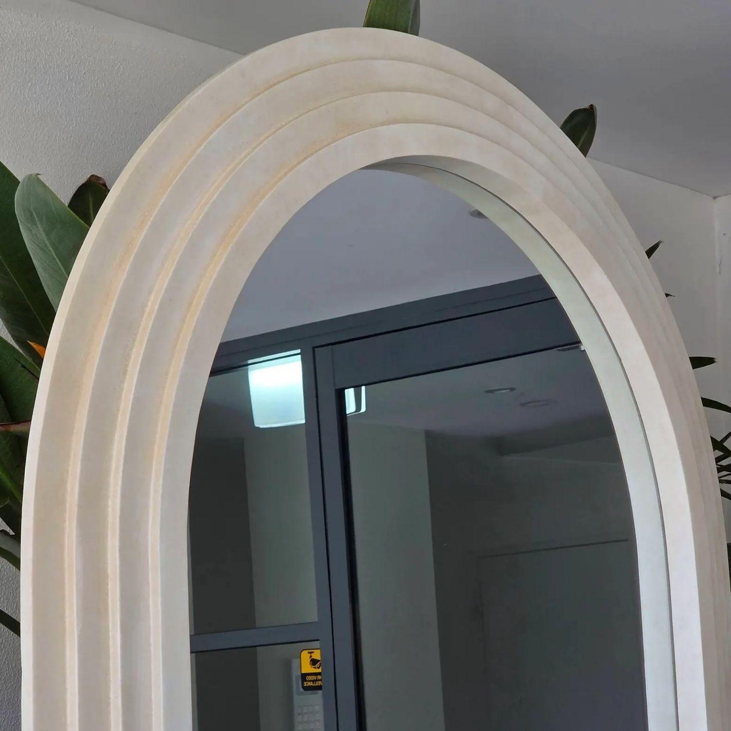Espejo Arco Escalonado Beige Cuerpo Entero 200x100cm-7