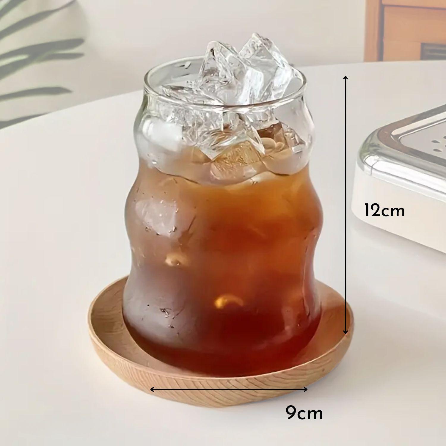 4 Vasos Alto Diseño Ondas Bebidas Y Coctel Vidrio 510ml-7