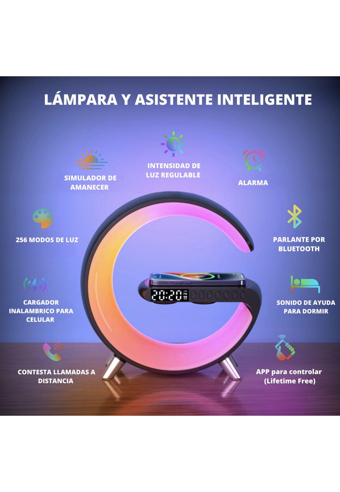 Lámparas Mesa Escritorio Inteligente Cargador Inalámbrico Negro-2