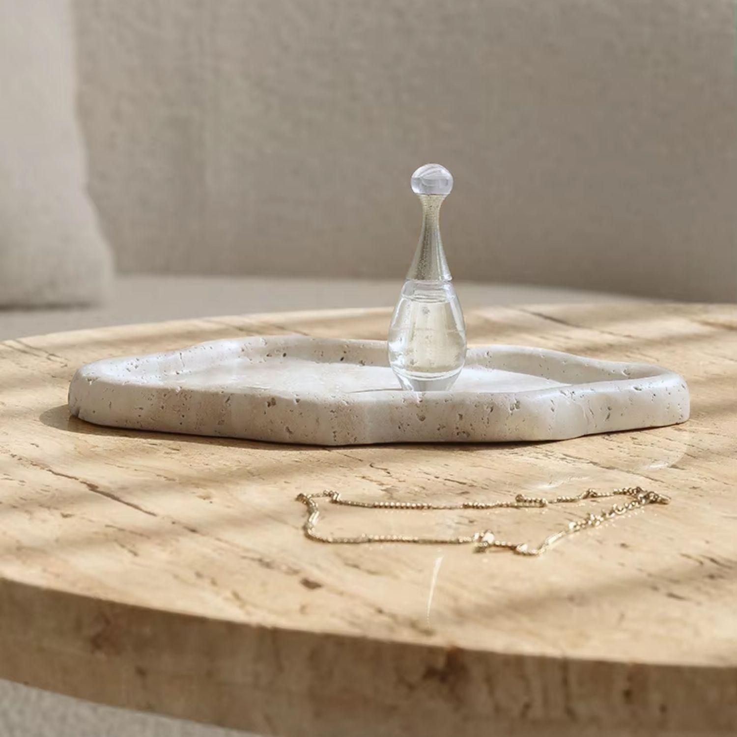 Bandeja de Piedra Irregular Cloud Travertino-7