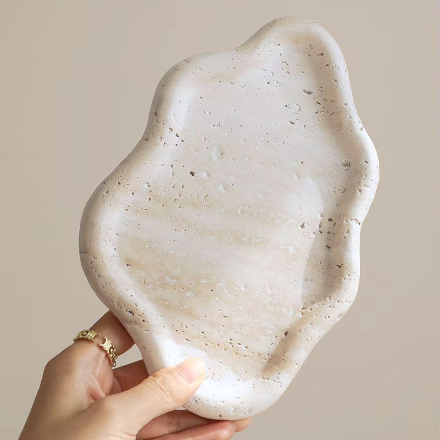 Bandeja de Piedra Irregular Cloud Travertino-2