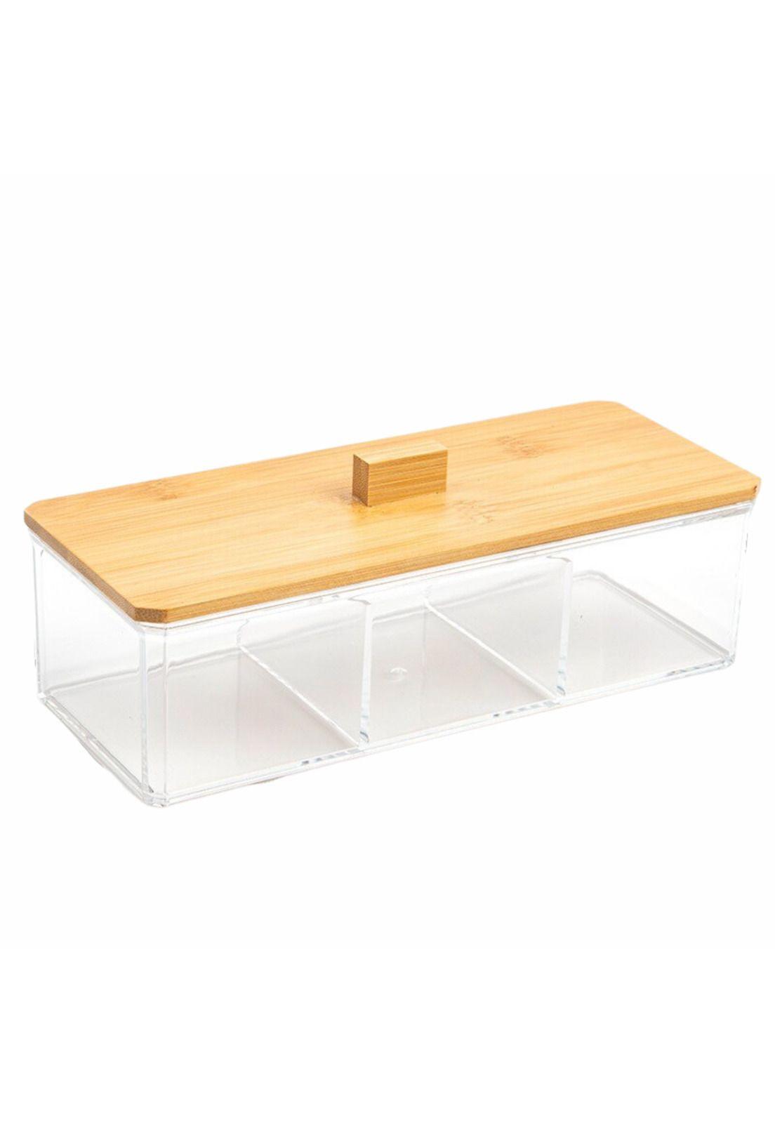 Organizador Cosmetiquero Caja Maquillaje Cosméticos Baño 3 Divisiones  -1