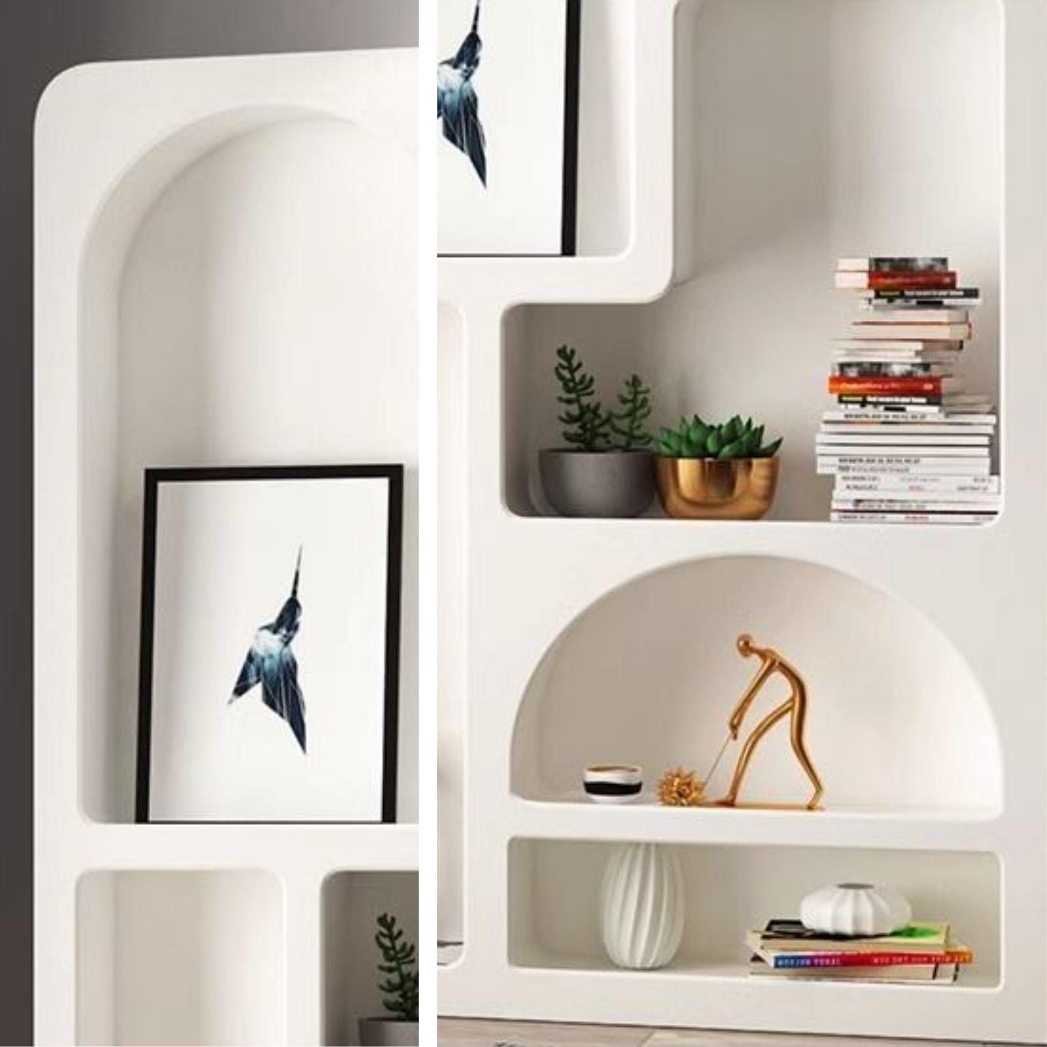 Estante Organizador Geométrico Bogen Marfil Grande-6