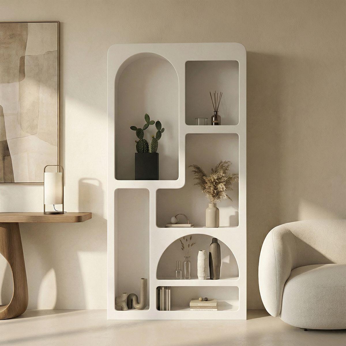 Estante Organizador Geométrico Bogen Marfil Grande-0