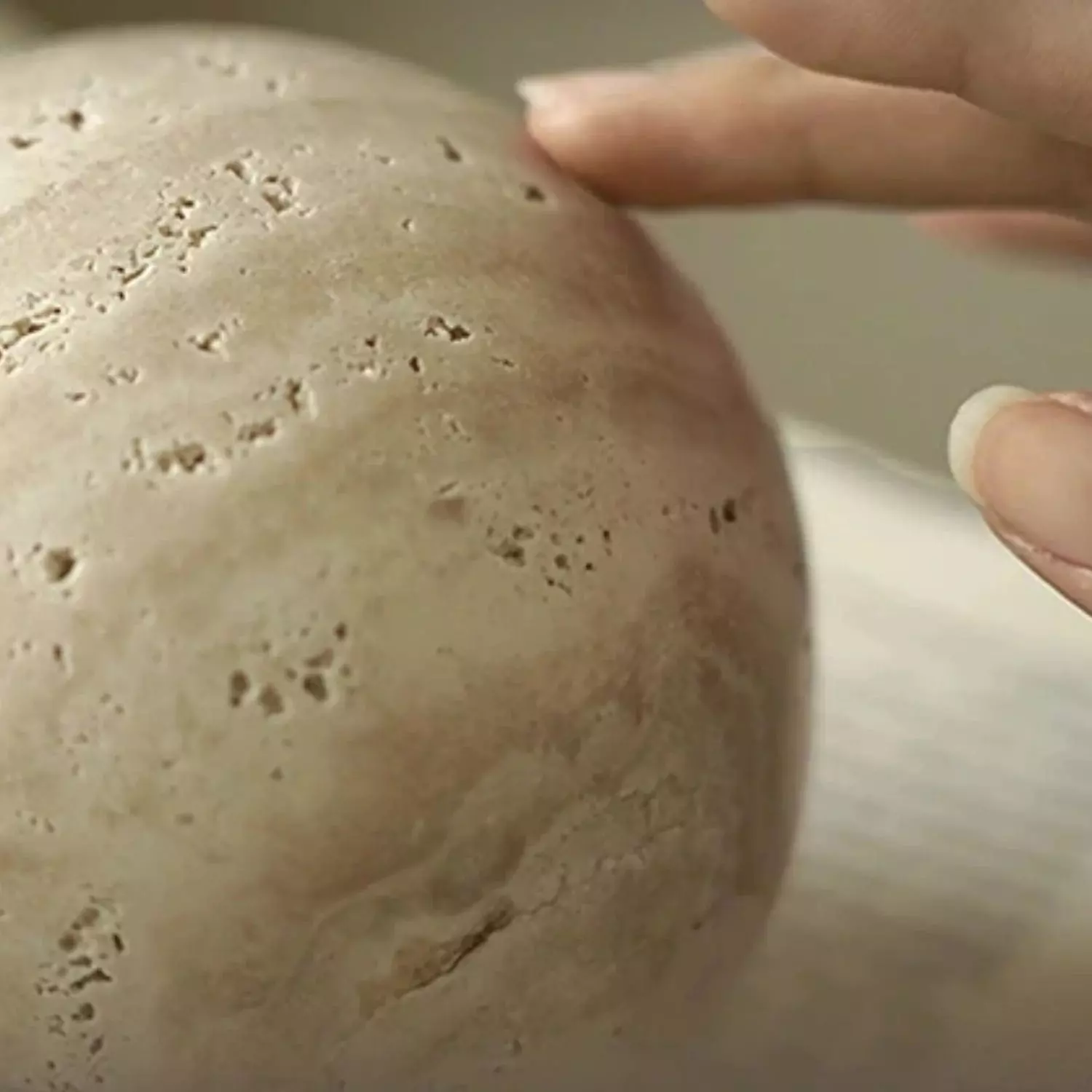 Esfera Orbis Piedra Travertino Figura Decorativa-1