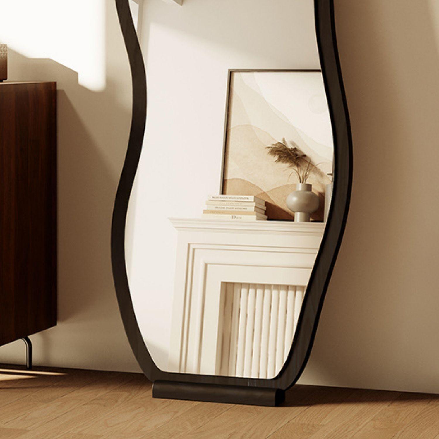 Espejo Irregular Cuerpo Entero  Ébano Negro 170x70cm-4