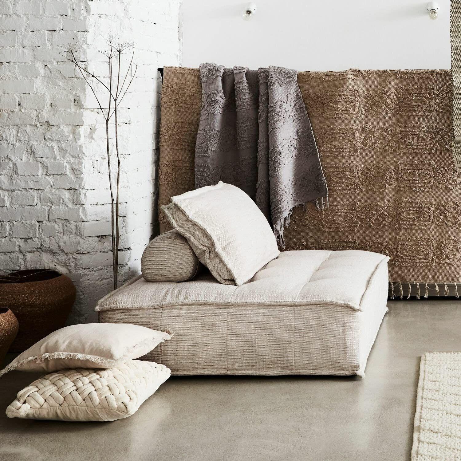 Puff Lounge Otomana Rectangular de Tela Santú Home & Deco | Paris.cl