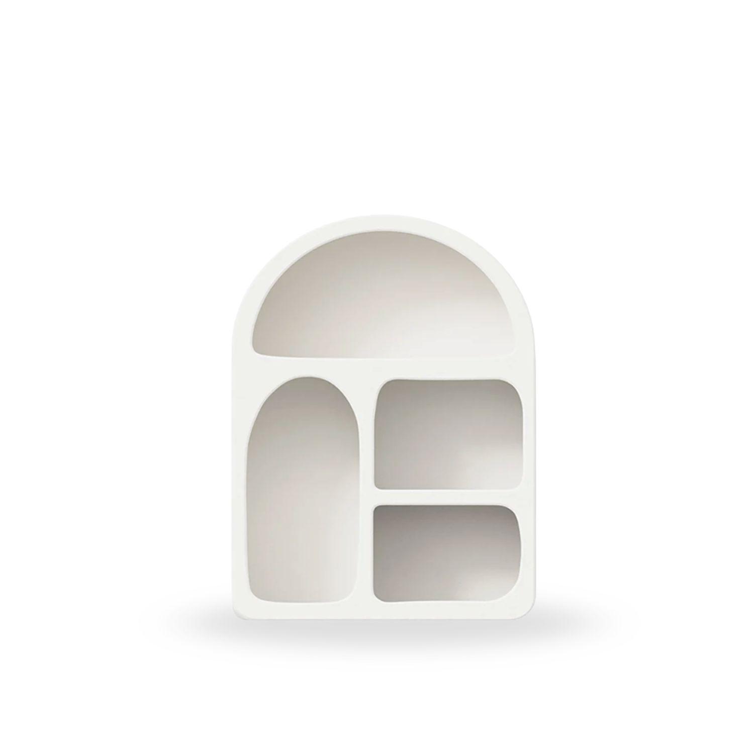 Estante  escandinavo con arco color marfil pequeño-1