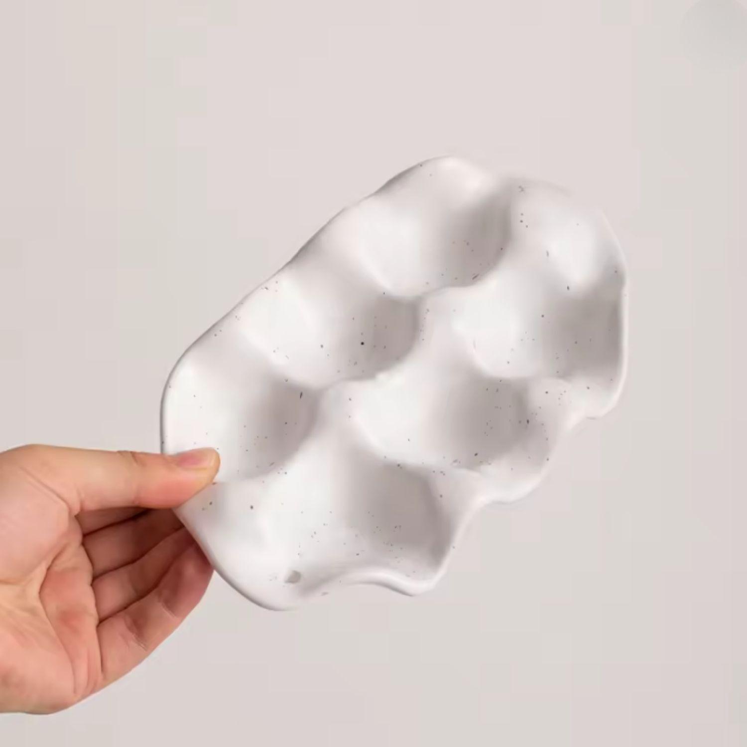 Huevera de Cerámica Minimalista 6 unidades-2