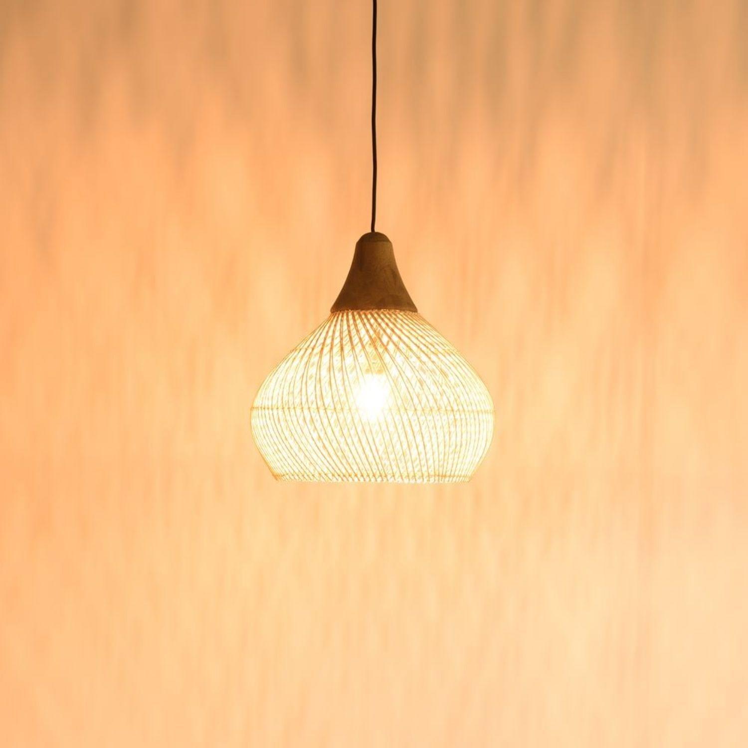 Lampara Colgante Rattan Claro Duna 50cm-2