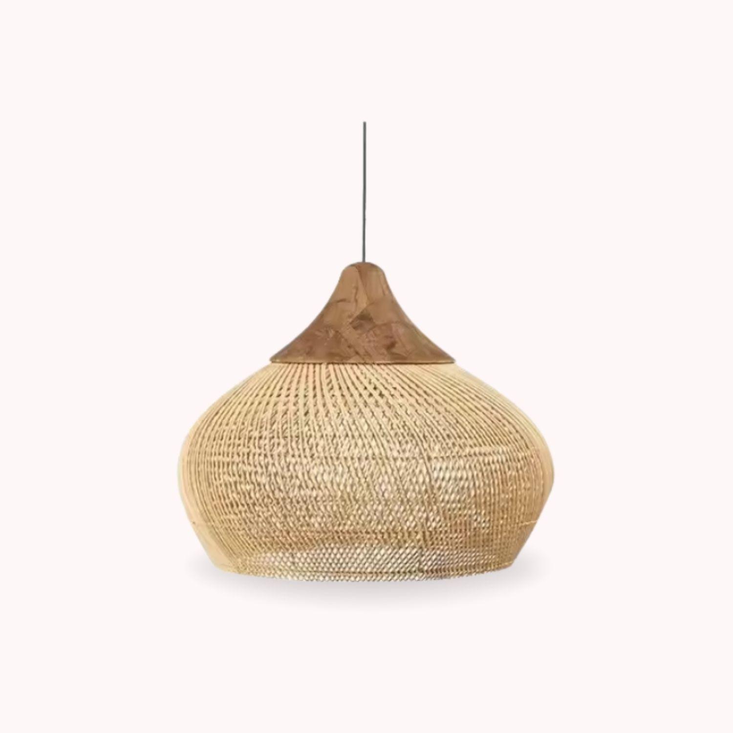 Lampara Colgante Rattan Claro Duna 50cm-3