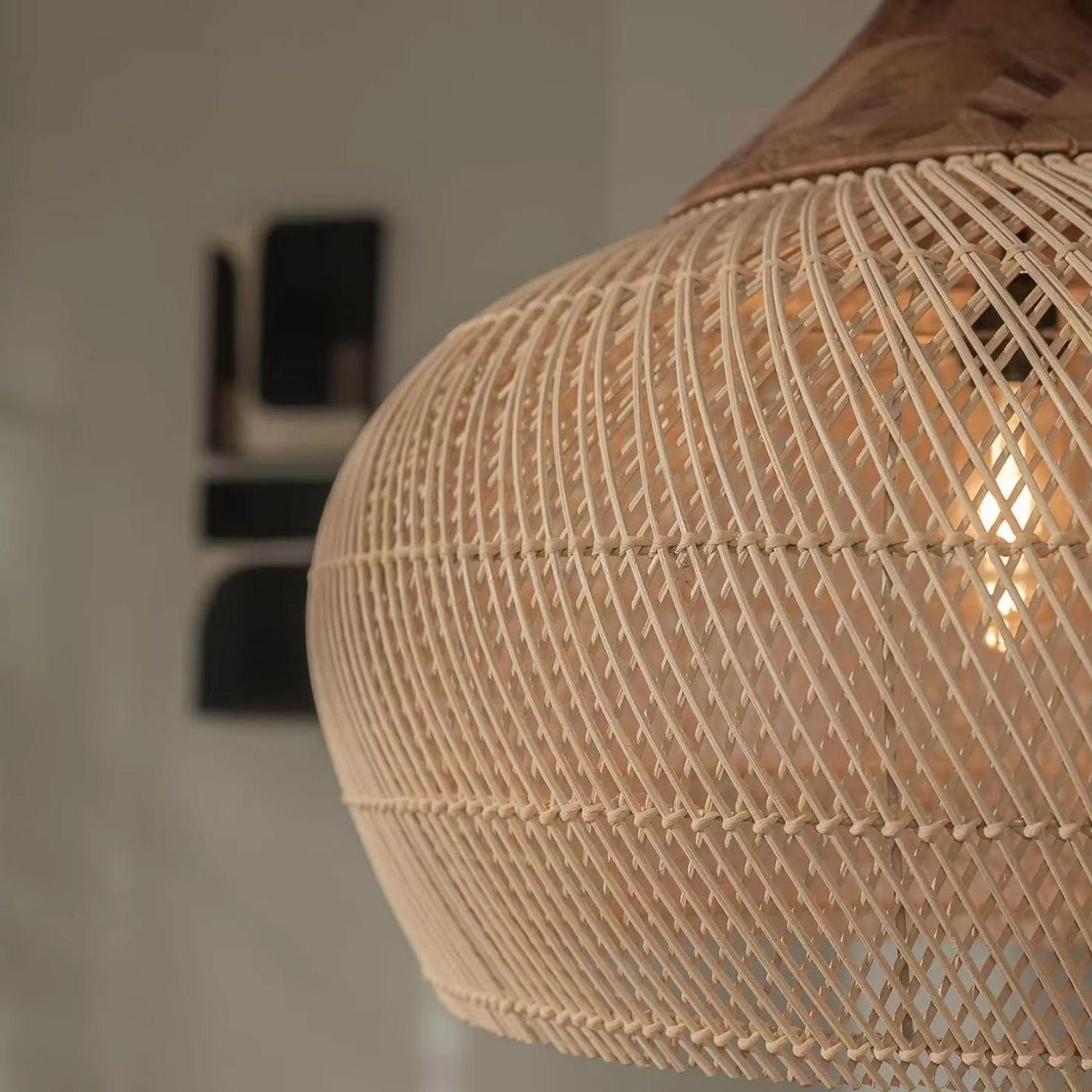 Lampara Colgante Rattan Claro Duna 50cm-5