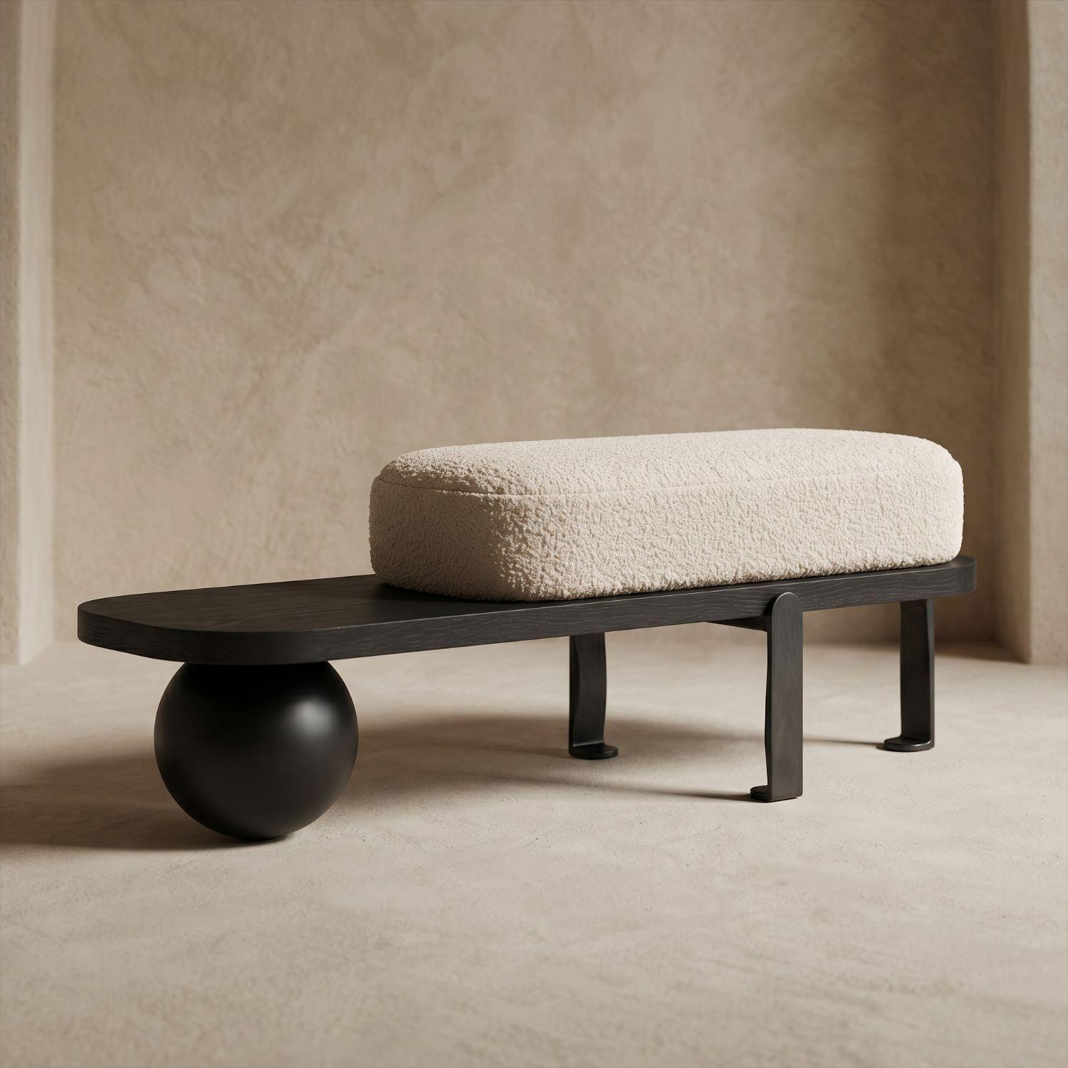 Taburete Madera Maciza Negro Rectangular-0