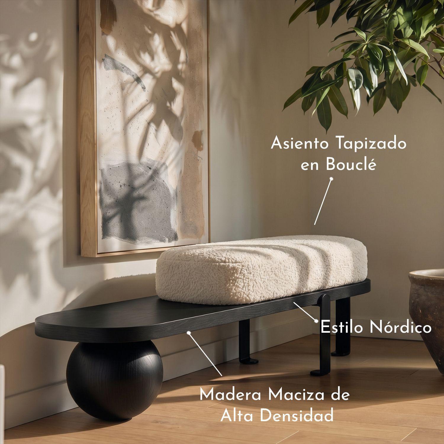 Taburete Madera Maciza Negro Rectangular-1