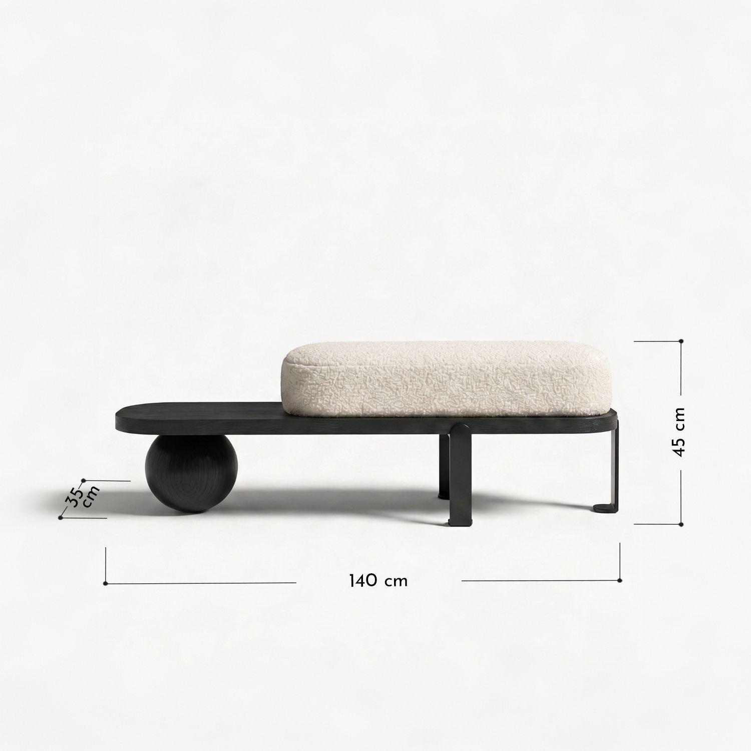 Taburete Madera Maciza Negro Rectangular-7