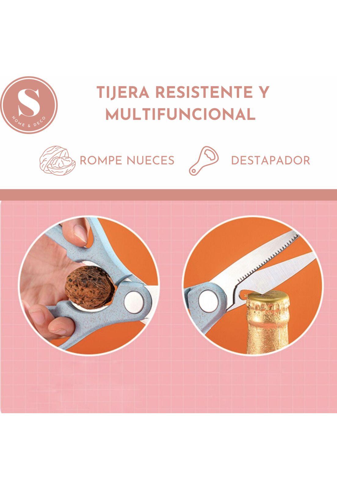 Set de Cuchillos Utensilios Tablas Cocina Asado 7 Piezas Beige-2