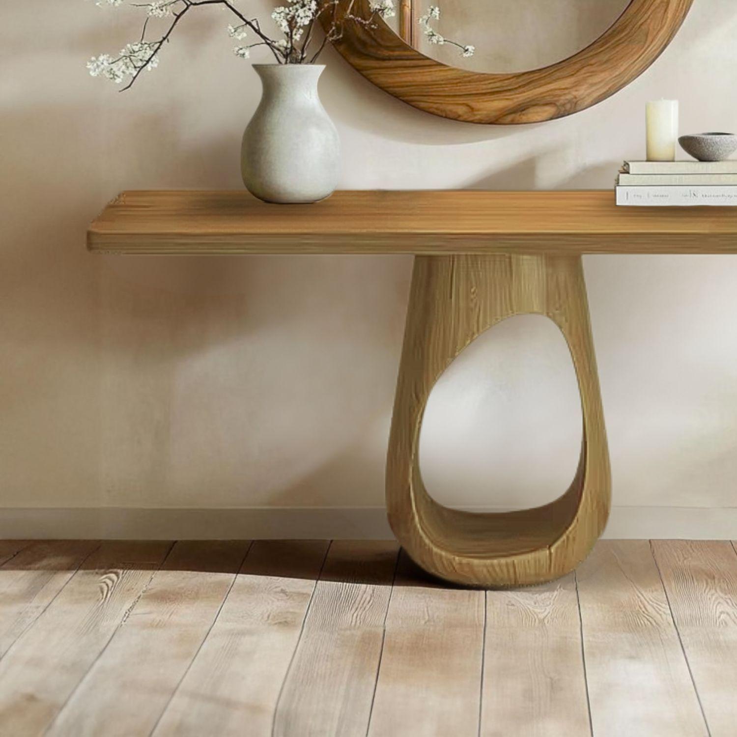 Mesa Arrimo Nido Madera Maciza Tonos Roble-3