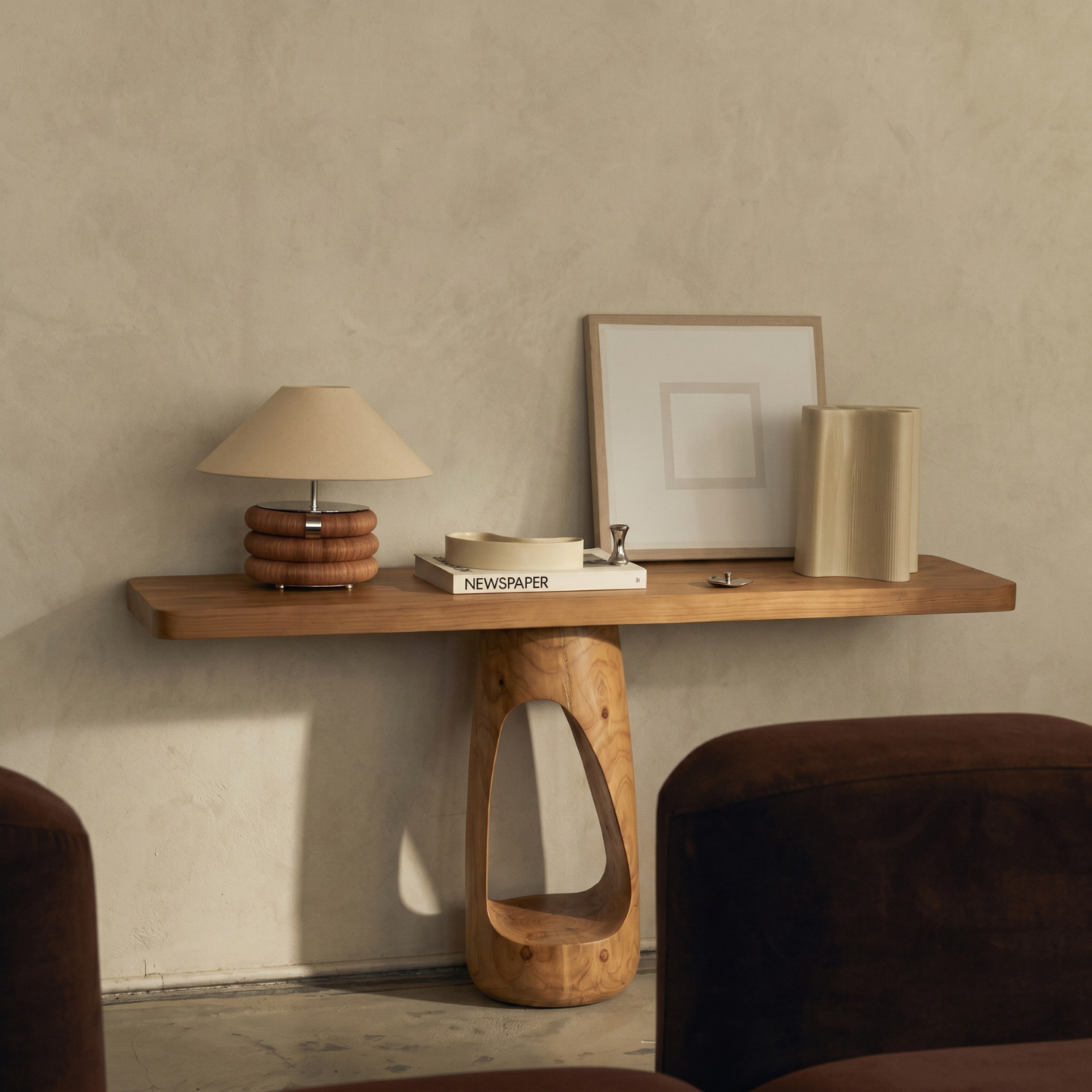 Mesa Arrimo Nido Madera Maciza Tonos Roble-5