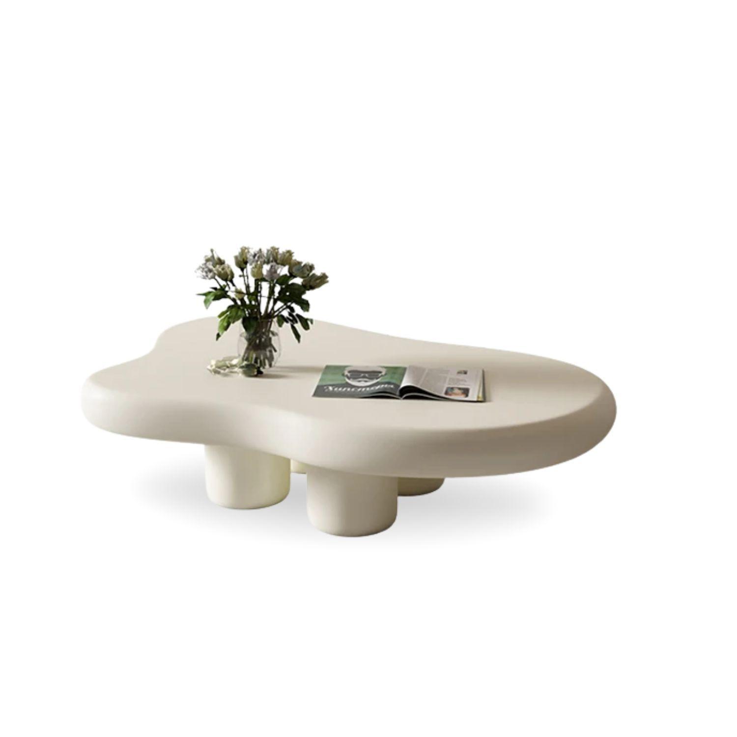 Mesa de Centro Irregular Blanca-9