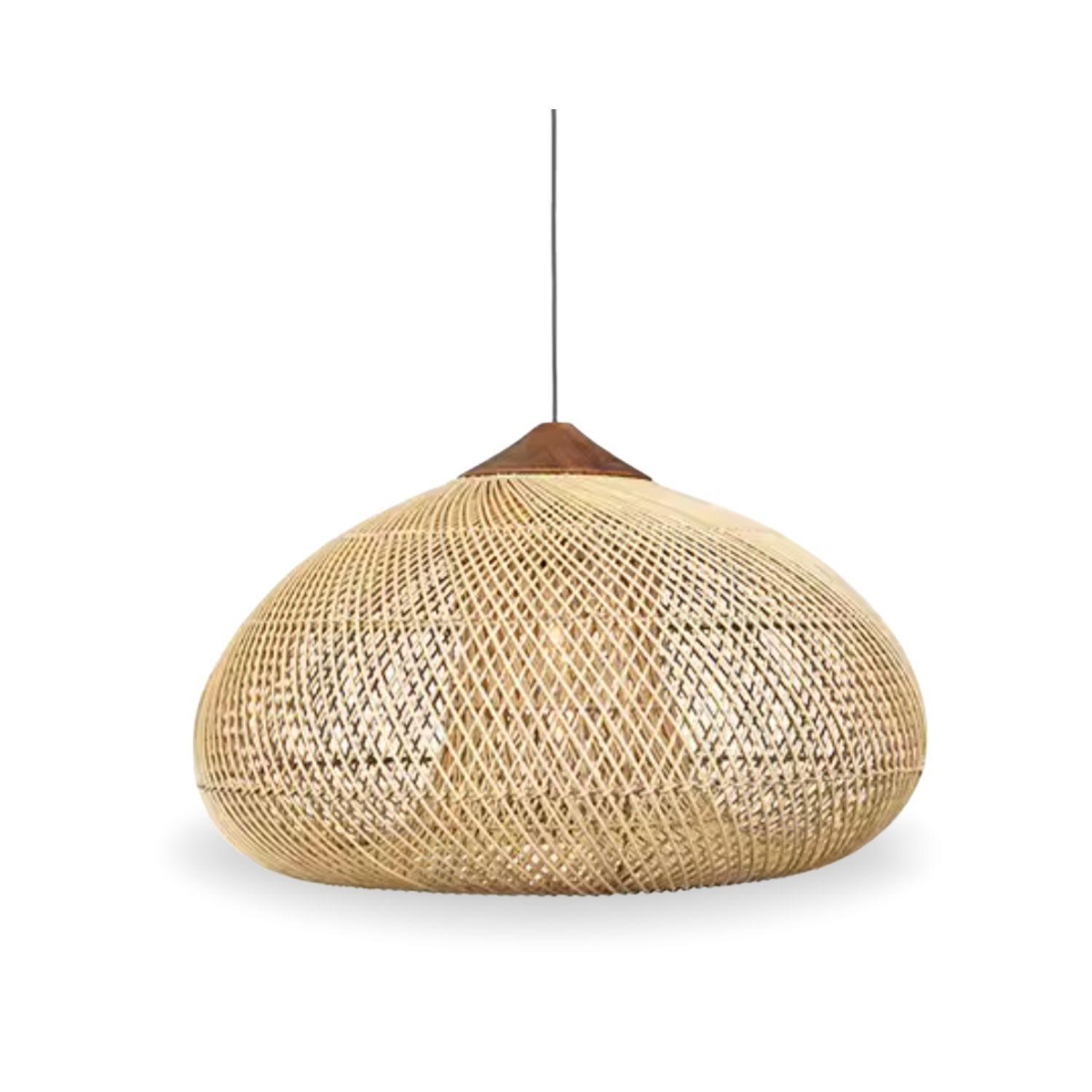 Lampara Colgante Rattan Claro Etéreo 80cm-1