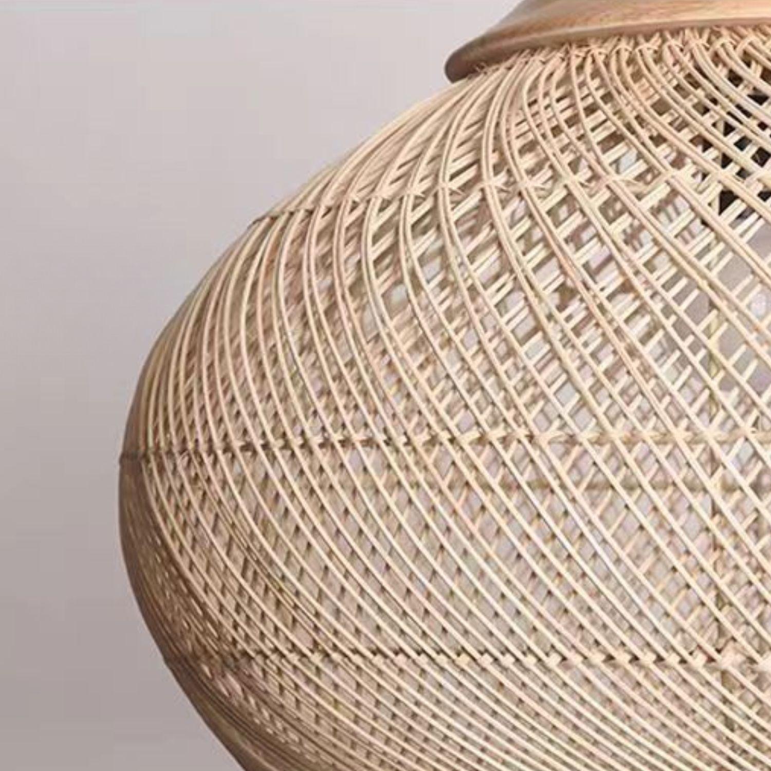 Lampara Colgante Rattan Claro Etéreo 80cm-9