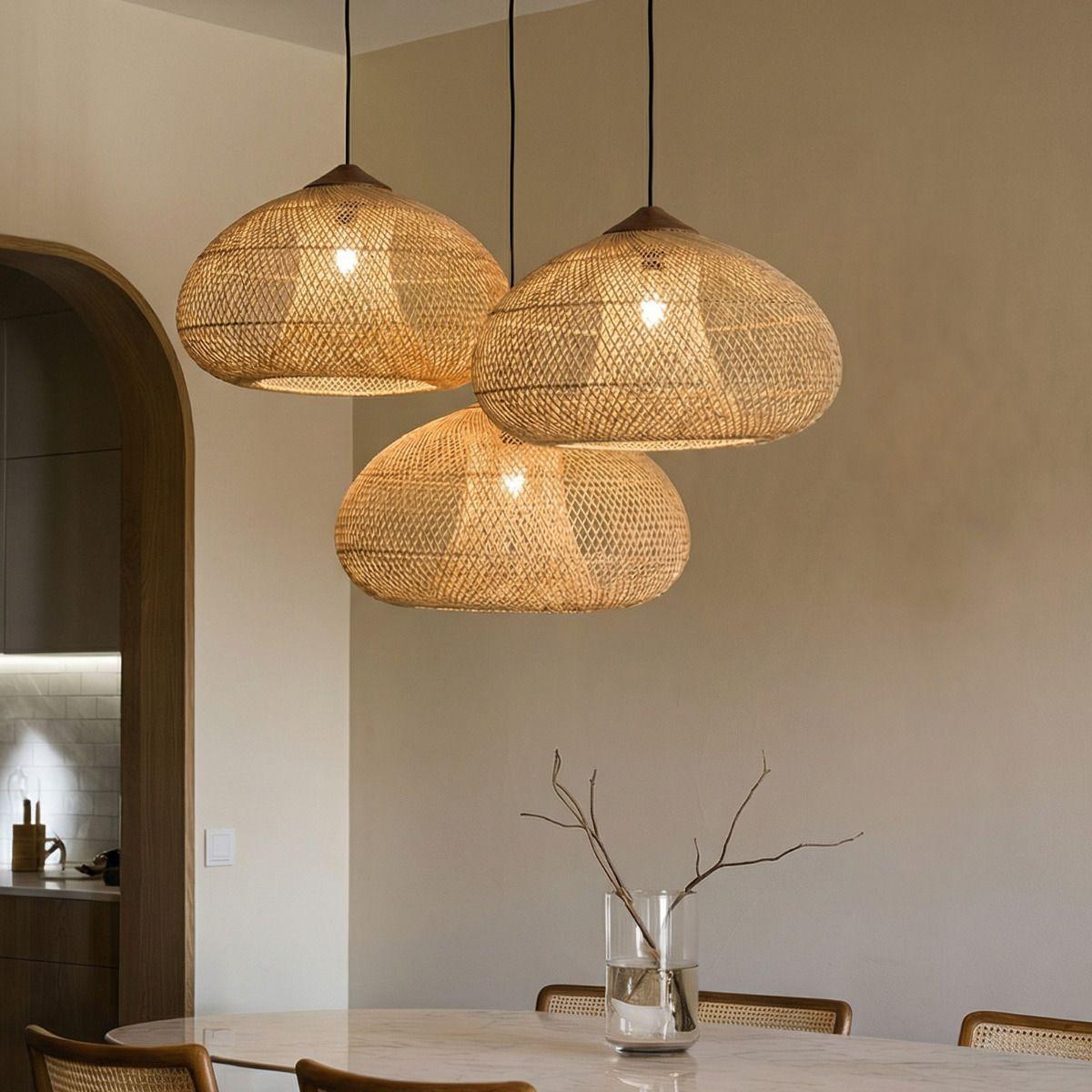 Lampara Colgante Rattan Claro Etéreo 80cm-7